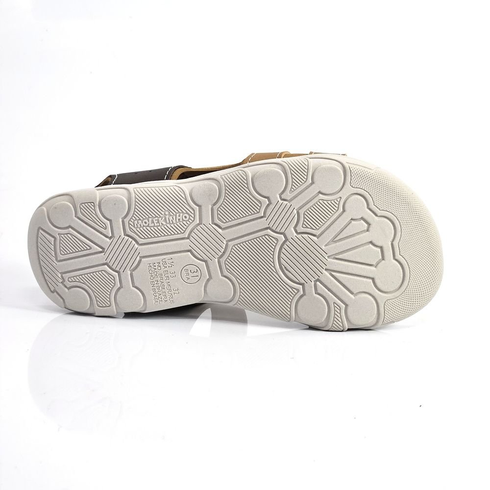 Sandália Infantil Menino Molekinho Casual Sport Café/Caramelo 4