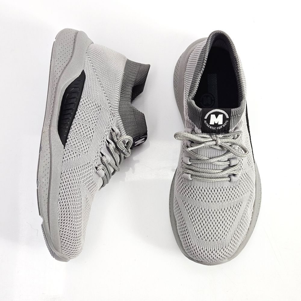 Tênis Infantil Menino Molekinho Knit Calce Fácil Cinza 2