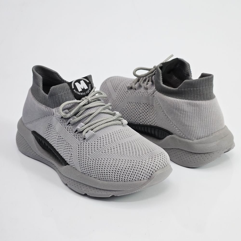 Tênis Infantil Menino Molekinho Knit Calce Fácil Cinza 3