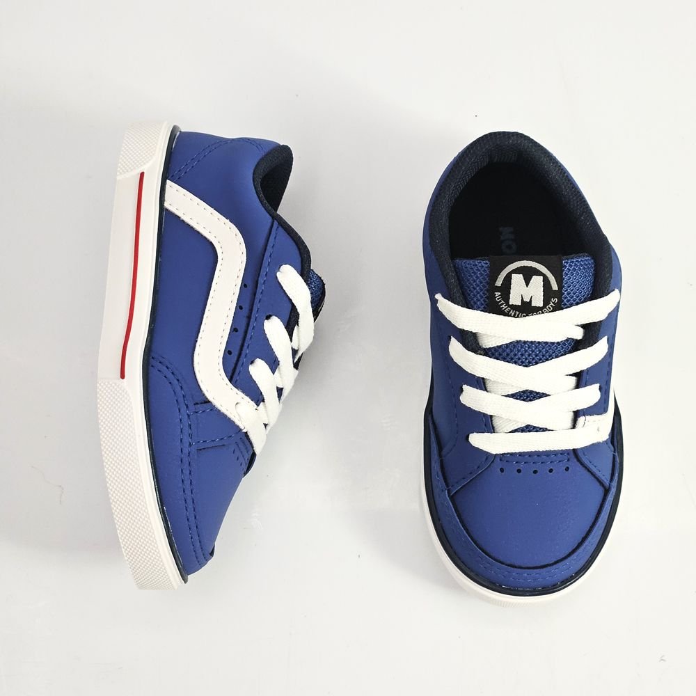 Tênis Infantil Bebê Molekinho Casual Listra Napa Azul 2