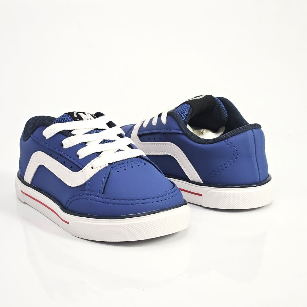 Tênis Infantil Bebê Molekinho Casual Listra Napa Azul 3