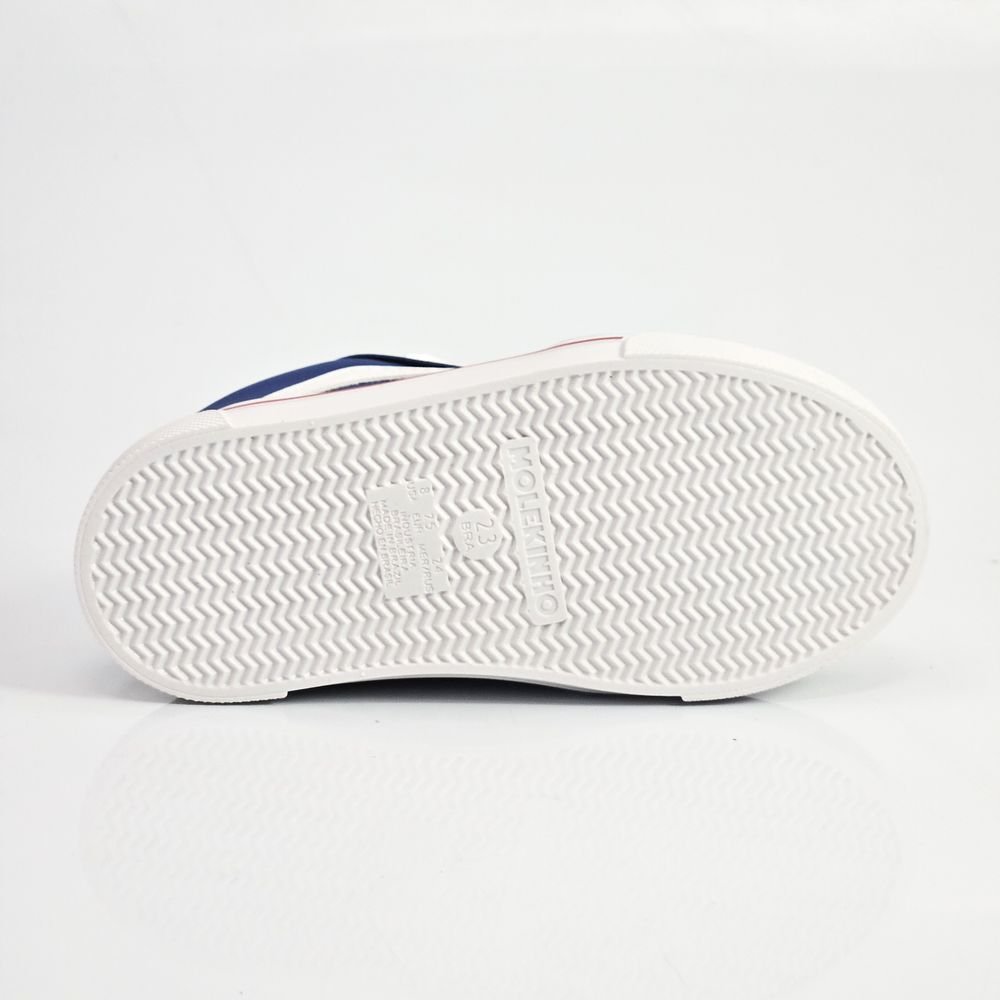 Tênis Infantil Bebê Molekinho Casual Listra Napa Azul 4