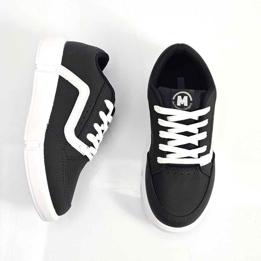 Tênis Infantil Menino Molekinho Casual Cadarço Preto 2