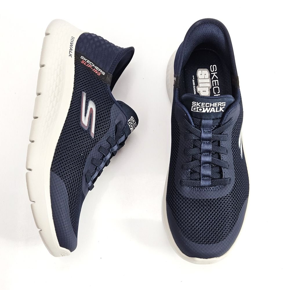 Tênis Masculino Esportivo Skechers Go Walk Elástico Azul Marinho 2