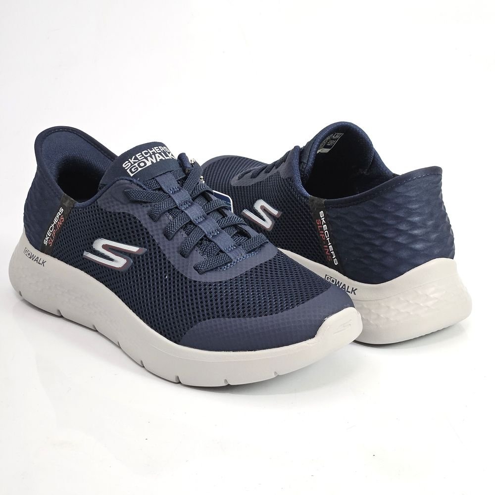 Tênis Masculino Esportivo Skechers Go Walk Elástico Azul Marinho 3