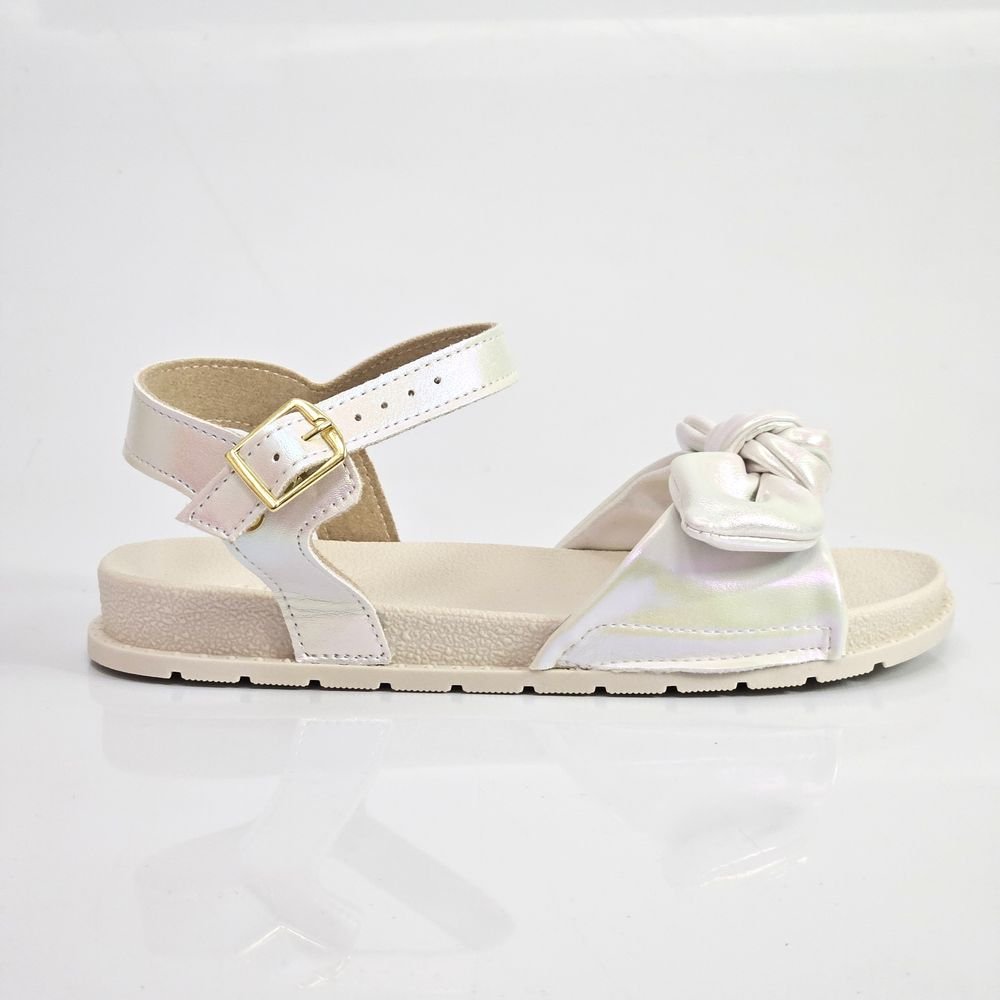 Sandália Infantil Menina Molekinha Holográfico Laço