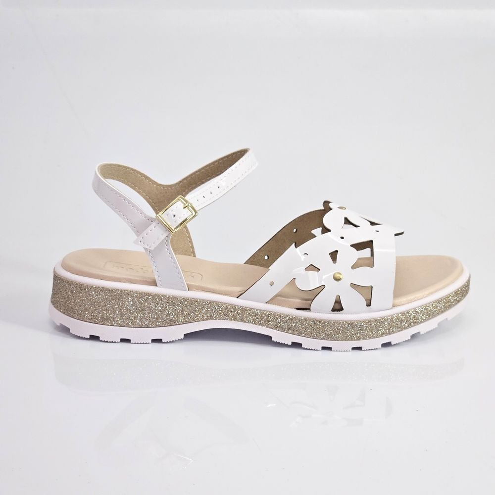 Sandália Infantil Menina Molekinha Glitter Laser