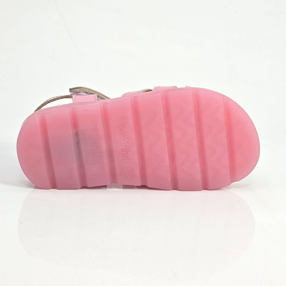 Sandália Infantil Menina Molekinha LED Gatinha Rosa Rosa 4
