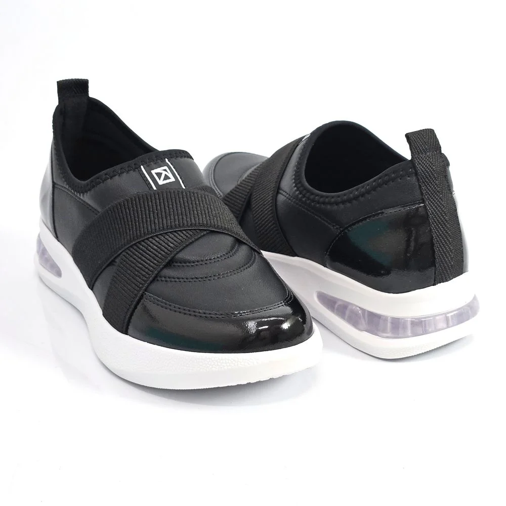 Tênis Feminino Piccadilly Slip On Com Amortecedor Preto 3