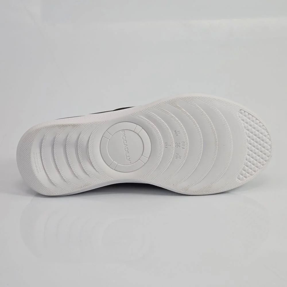 Tênis Feminino Piccadilly Slip On Com Amortecedor Preto 4