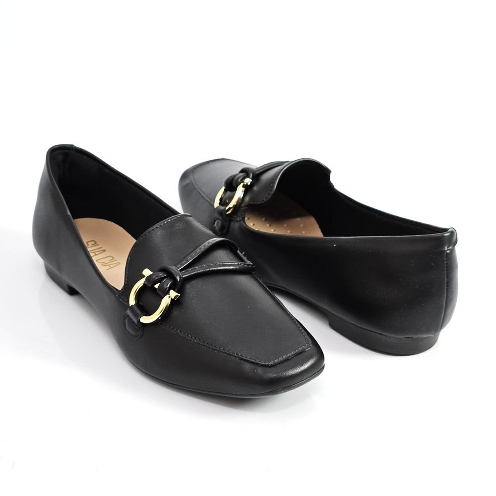 Sapatilha Feminina Sua Cia Bico Quadrado Detalhe Preto 3