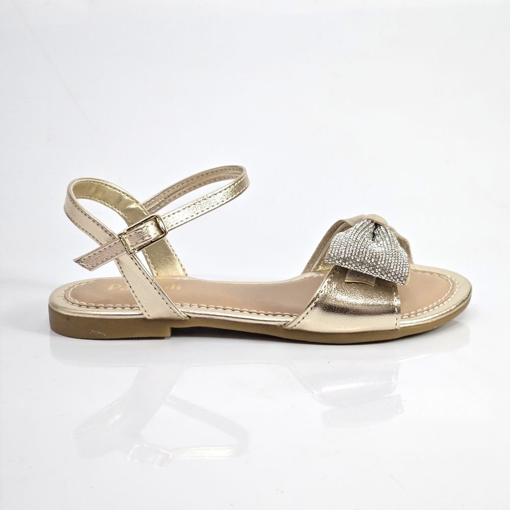 Sandália Infantil Menina Pampili Cherrie Laço Strass