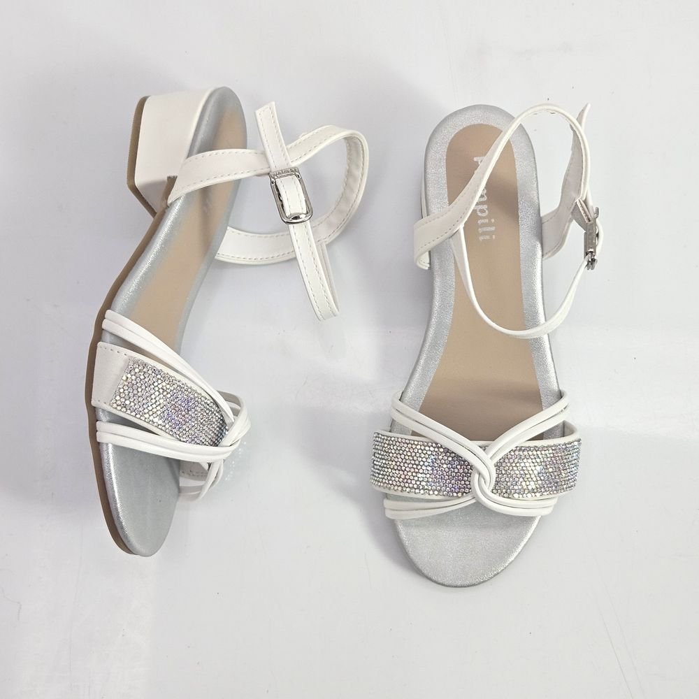 Sandália Infantil Menina Pampili Fancy Strass Branco 2