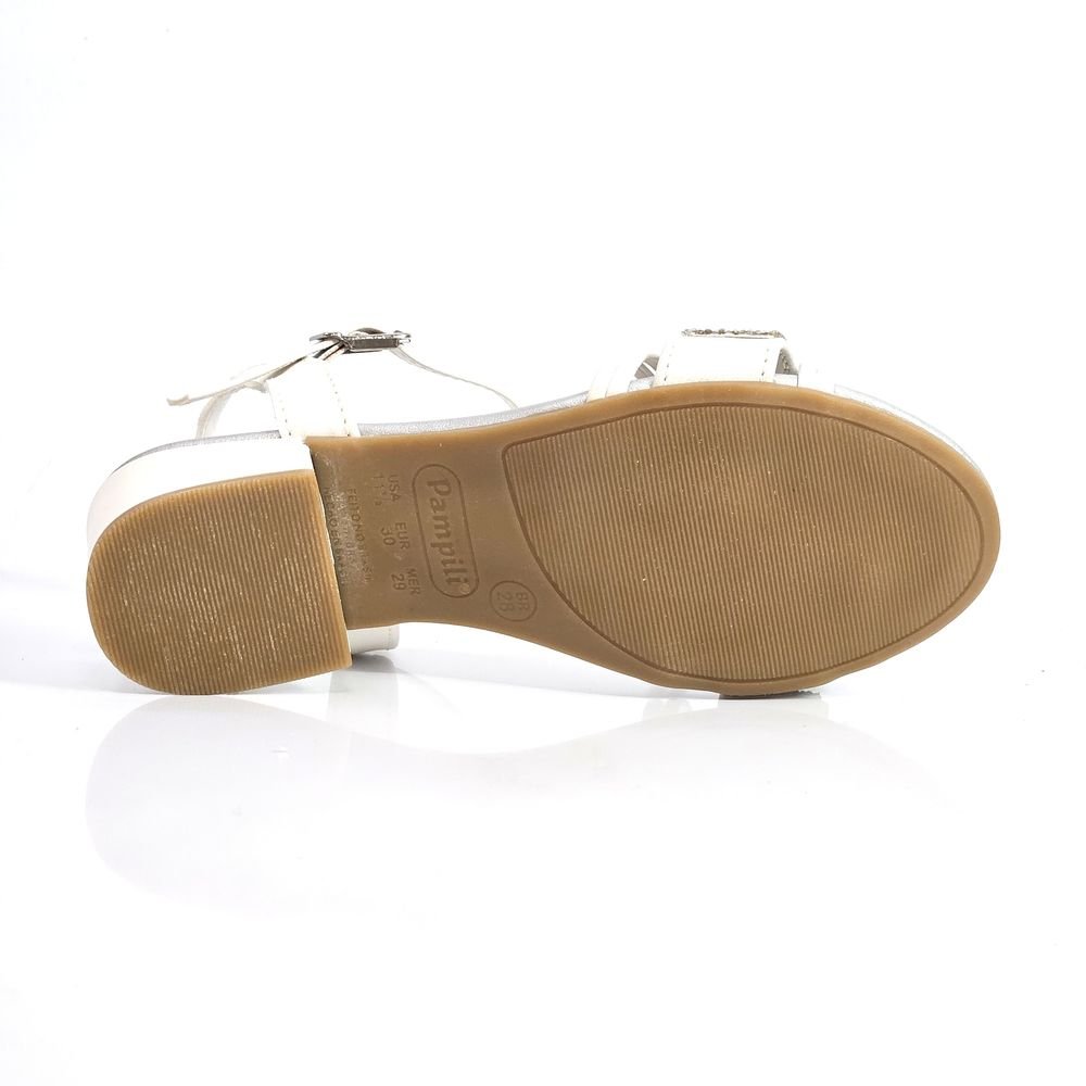 Sandália Infantil Menina Pampili Fancy Strass Branco 4