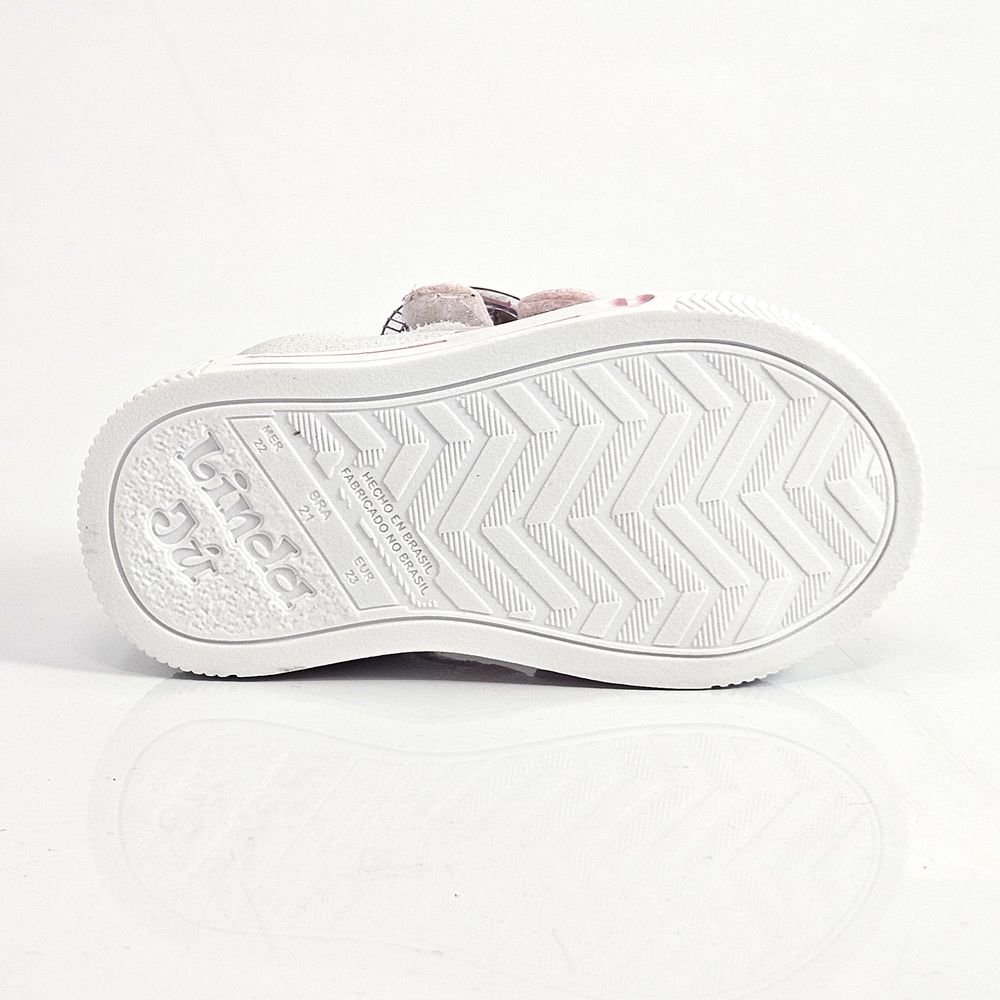 Tênis Infantil Menina Casual Linda Ju Coala LED Rosa/Branco 4