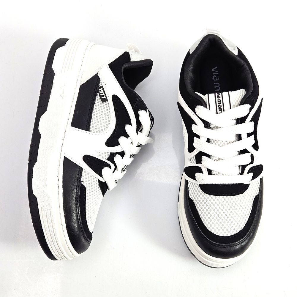 Tênis Feminino Casual Via Marte Flatform Preto 2