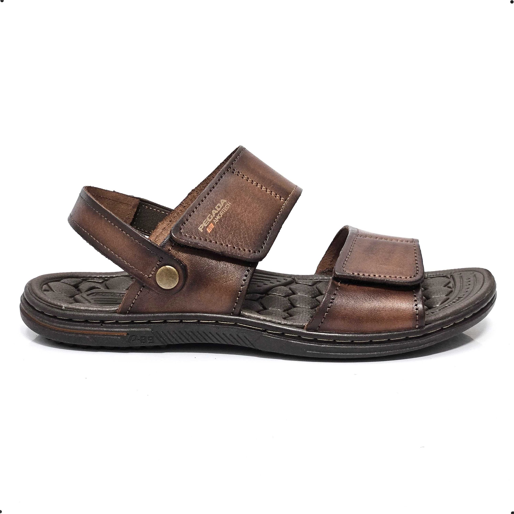 Sandália Papete Pegada 2 em 1 Em Couro