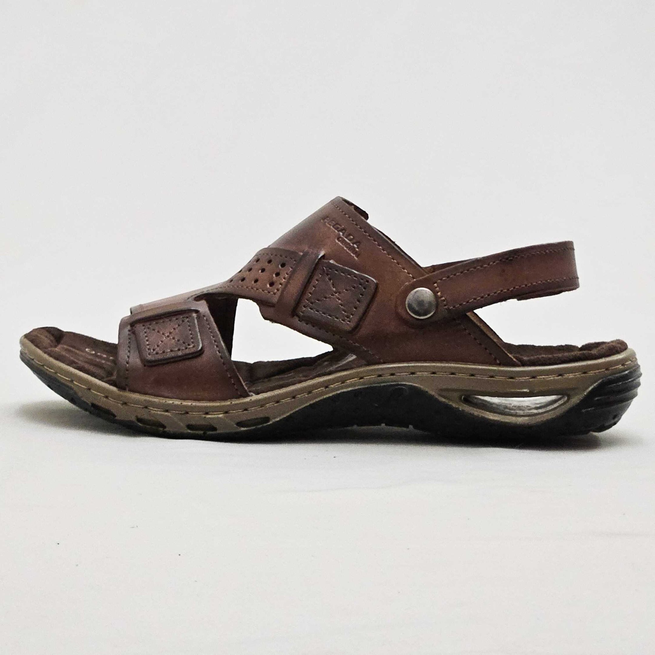 Sandália Papete Pegada Aberta Em Couro