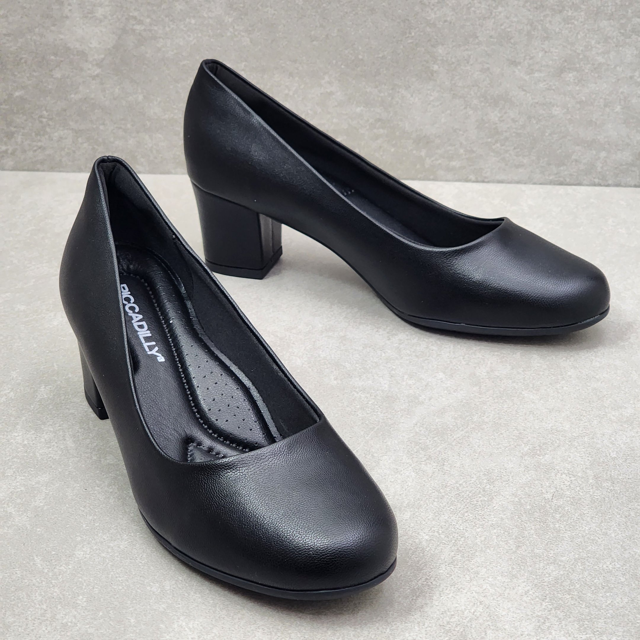 Sapato Piccadilly Salto Médio Quadrado Preto 3