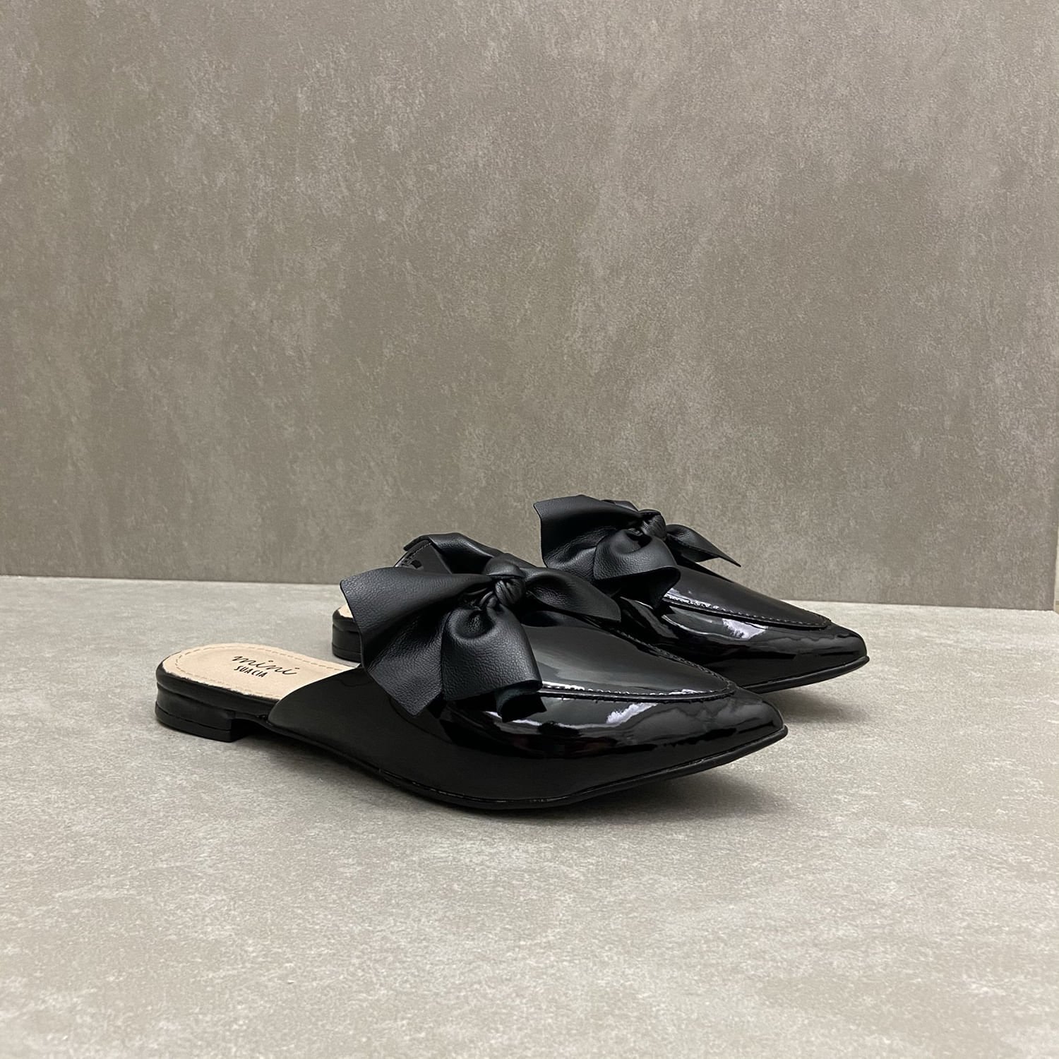 Sapato Sua Cia Mini Mule Bico Fino Preto 3
