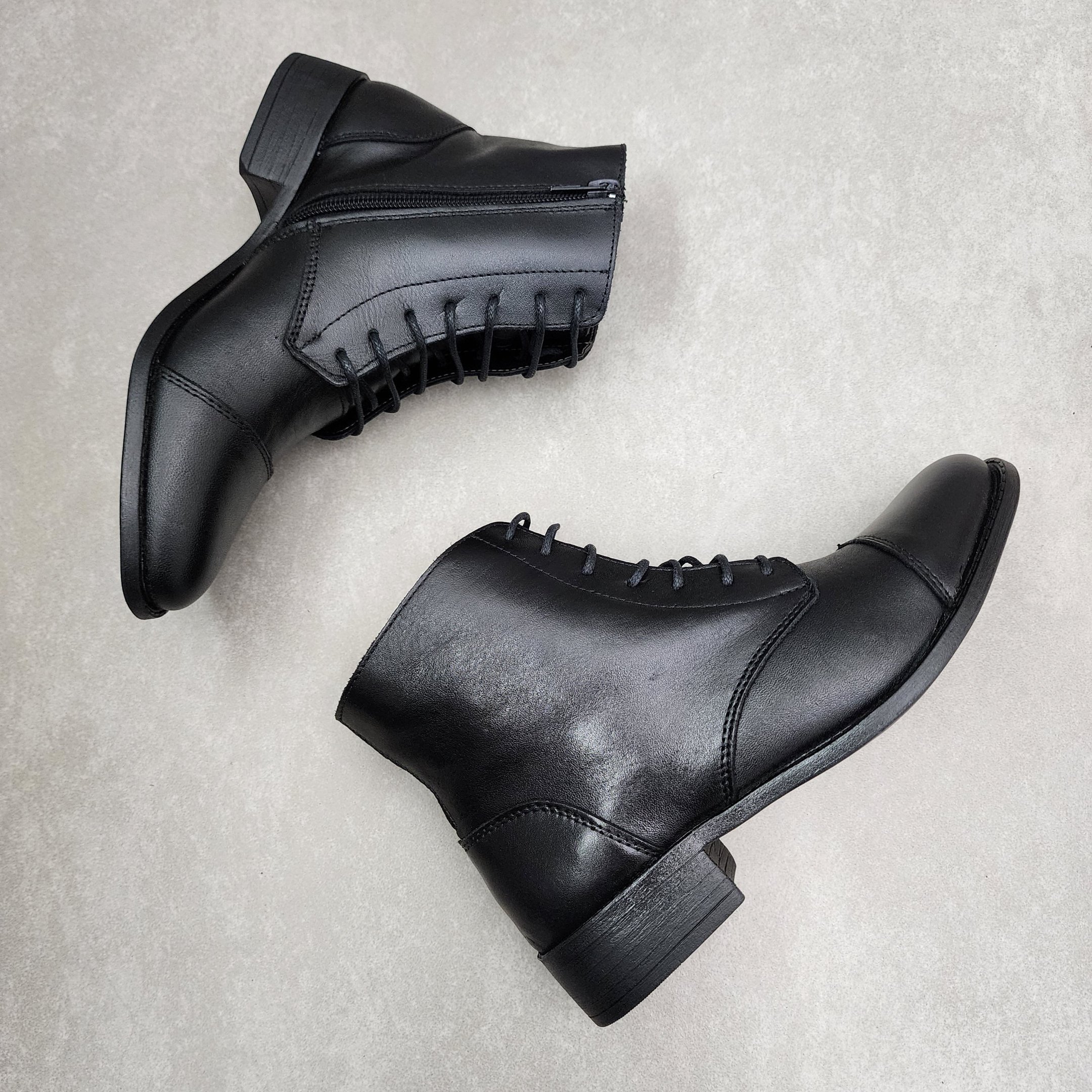 Bota Talkflex Coturno Em Couro Preto 2