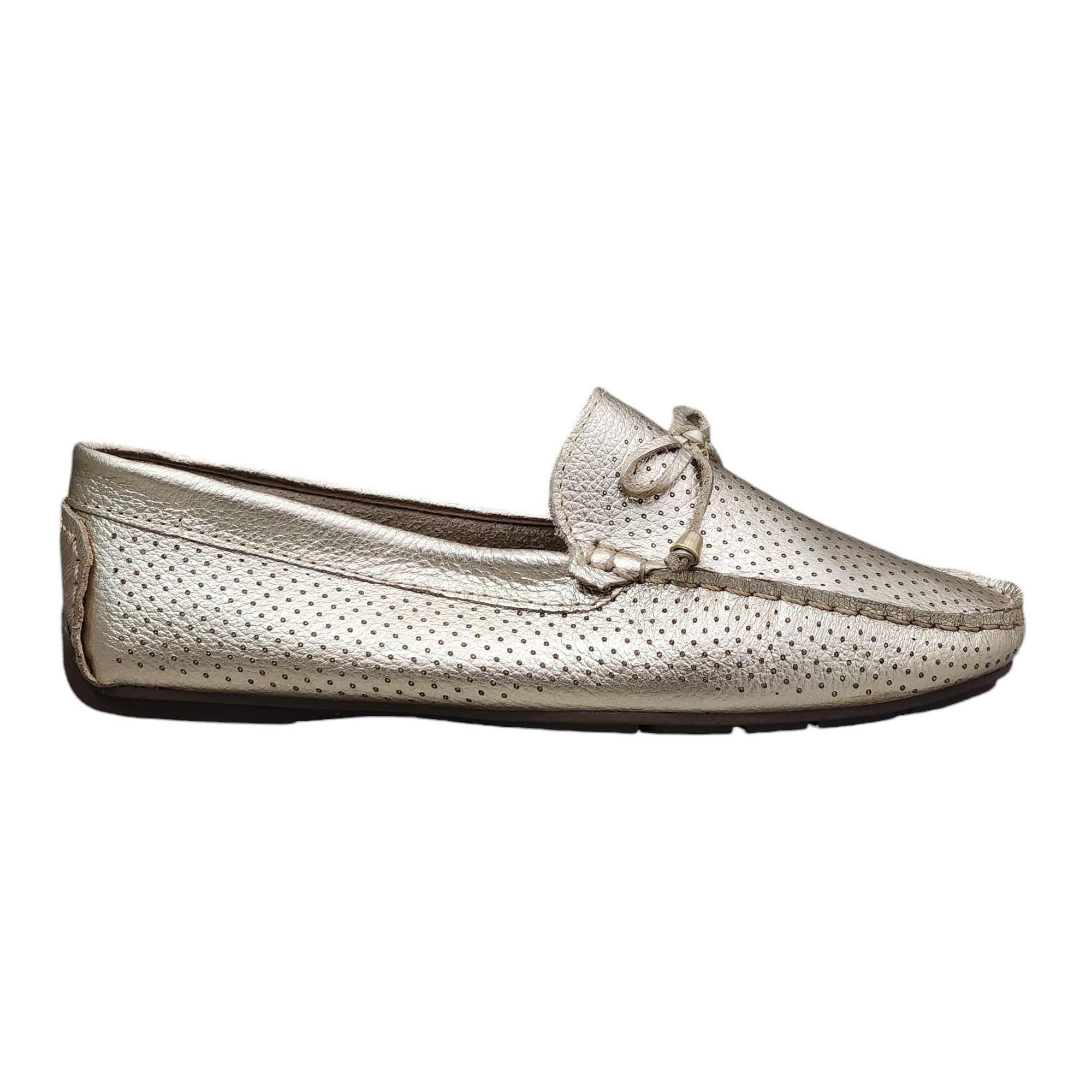 Mocassim Feminino Dedmar Em Couro Com Laço