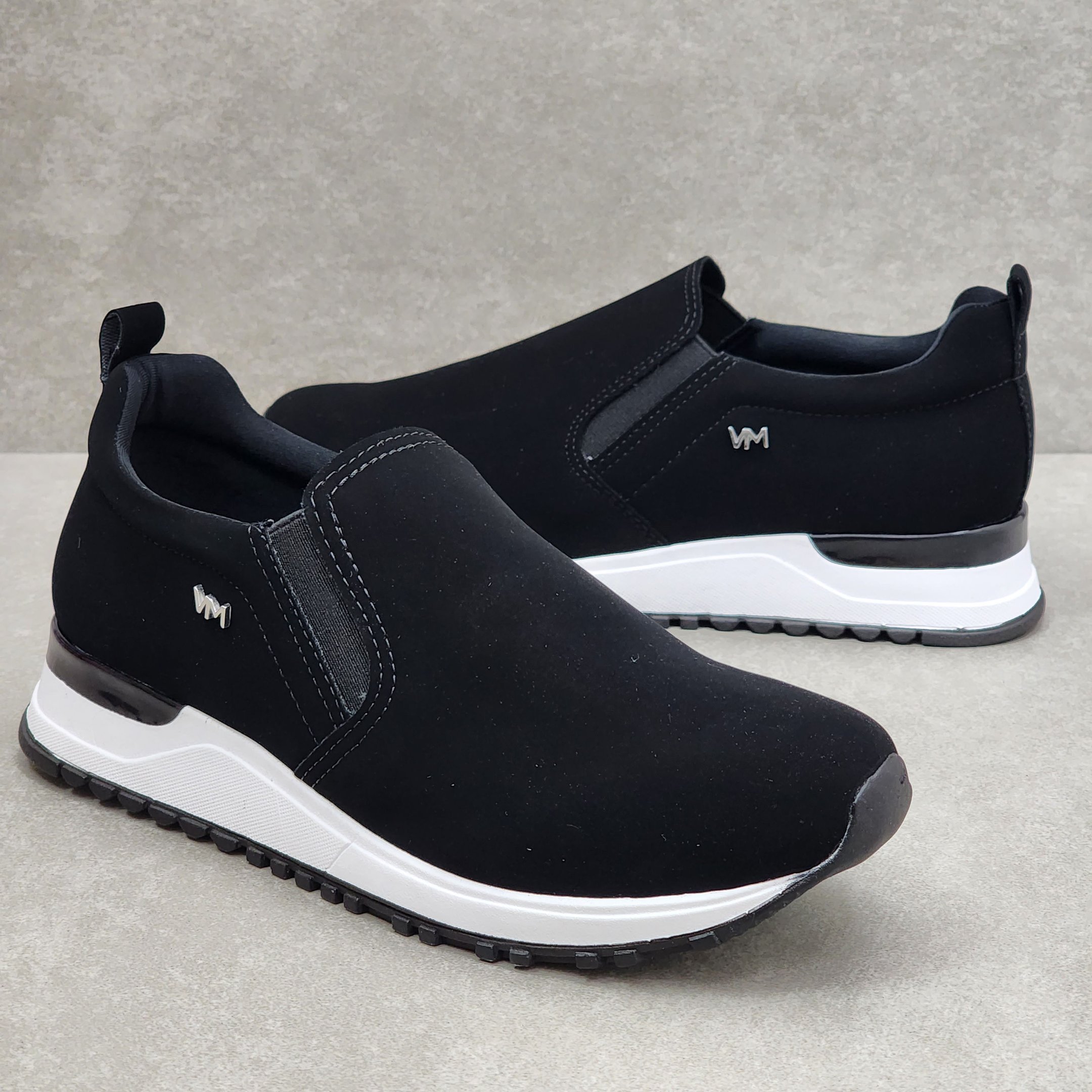 Tênis Feminino Via Marte Slip On Em Nobuck Preto 3