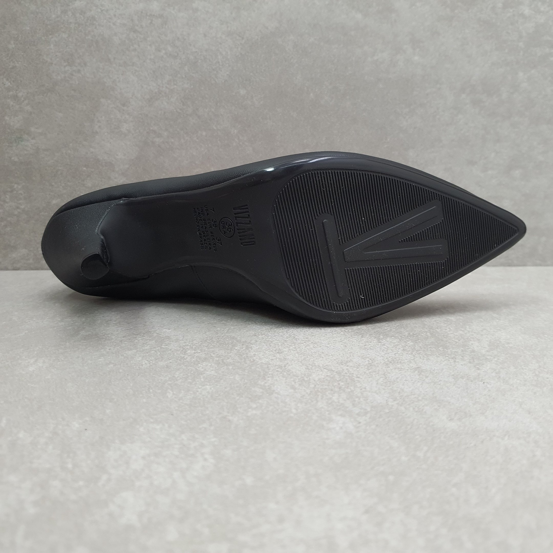 Sapato Scarpin Vizzano Acetinado Fucsia Preto 4