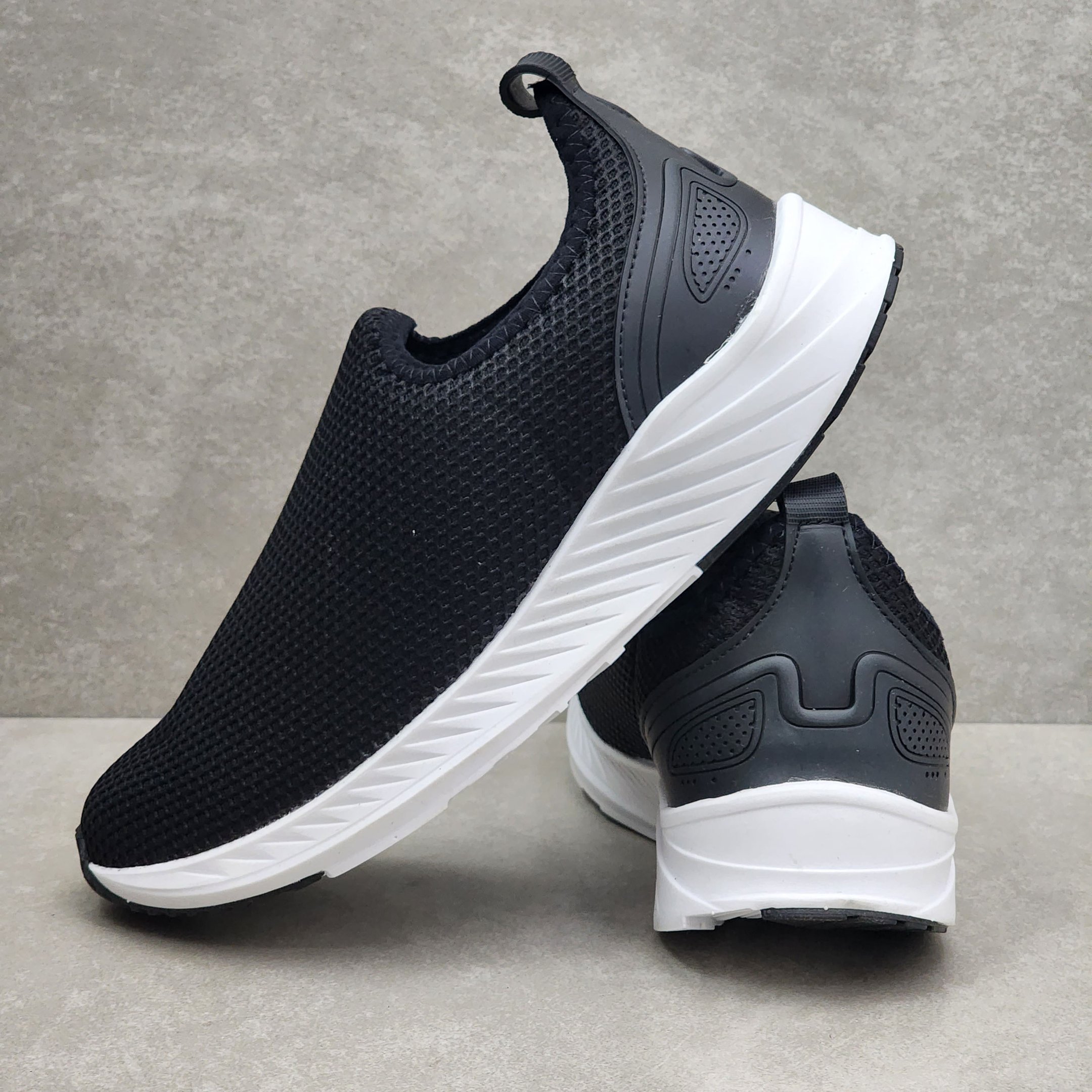 Tênis Zeus Masculino Slip On Em Tecido Preto 3