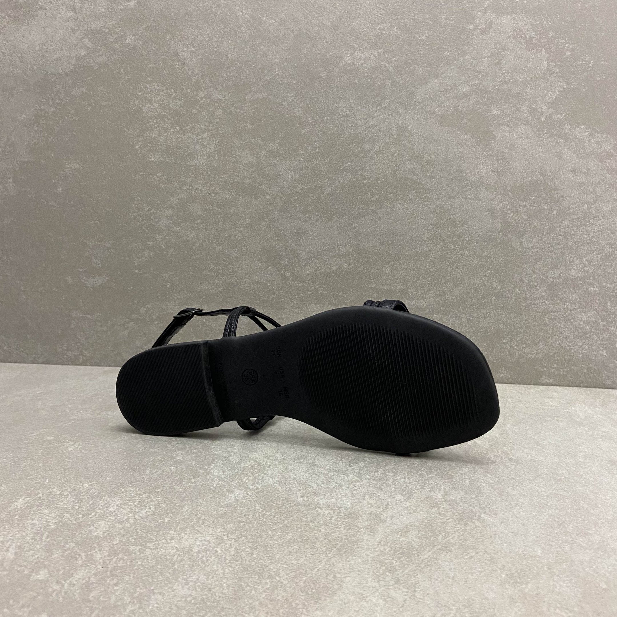 Rasteira Zohla Trançada Preto 4