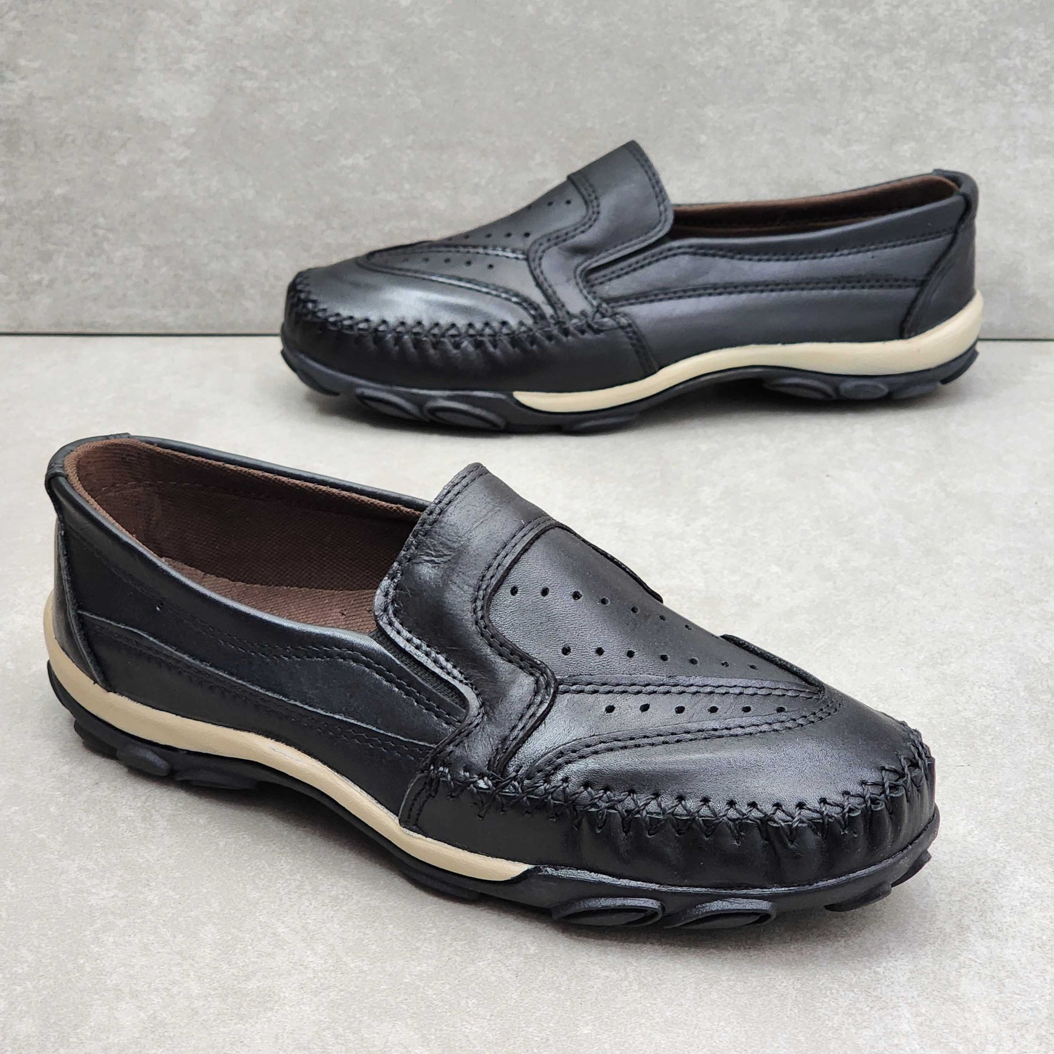 Mocassim Masculino Onda Surf Em Couro Preto 3
