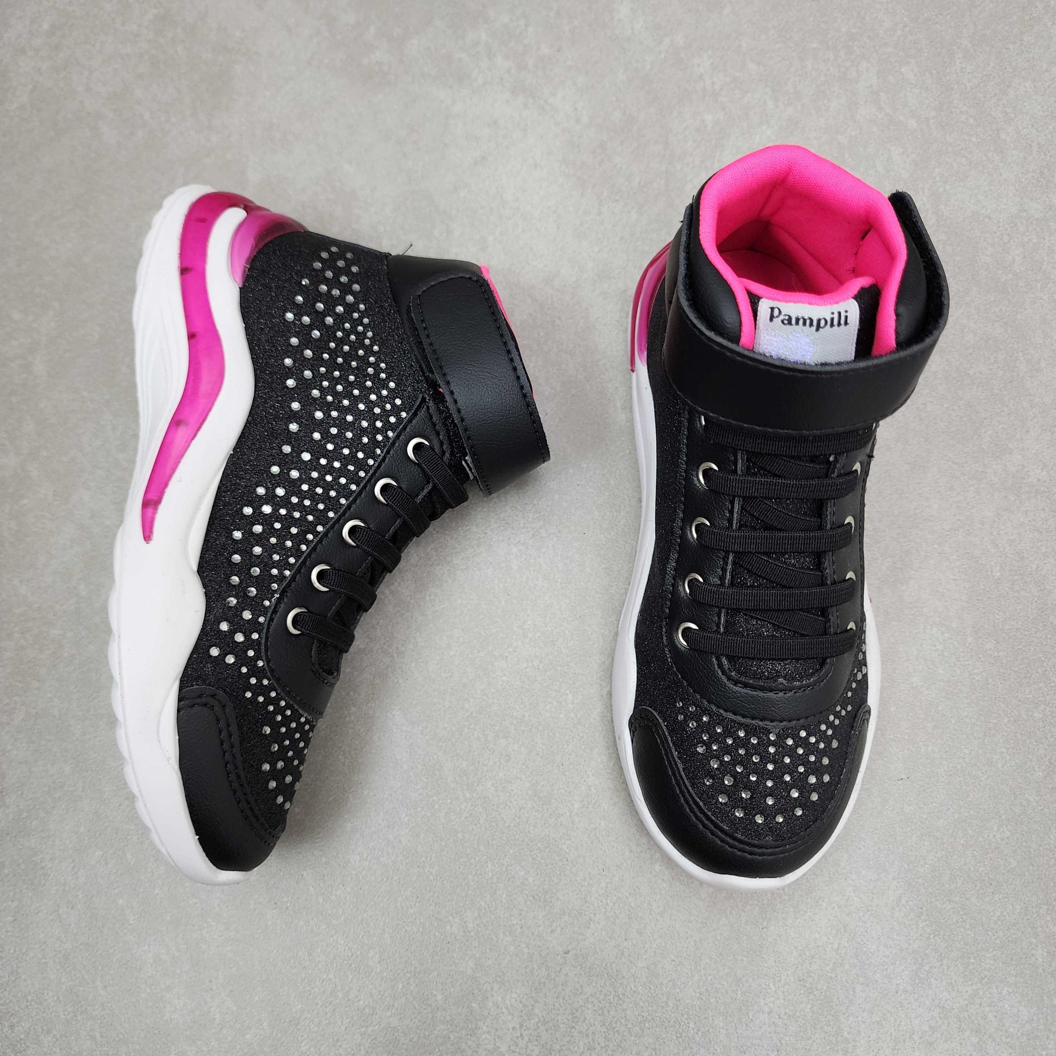 Tênis de LED Infantil Pampili SPK 35 Cano Médio Preto 2