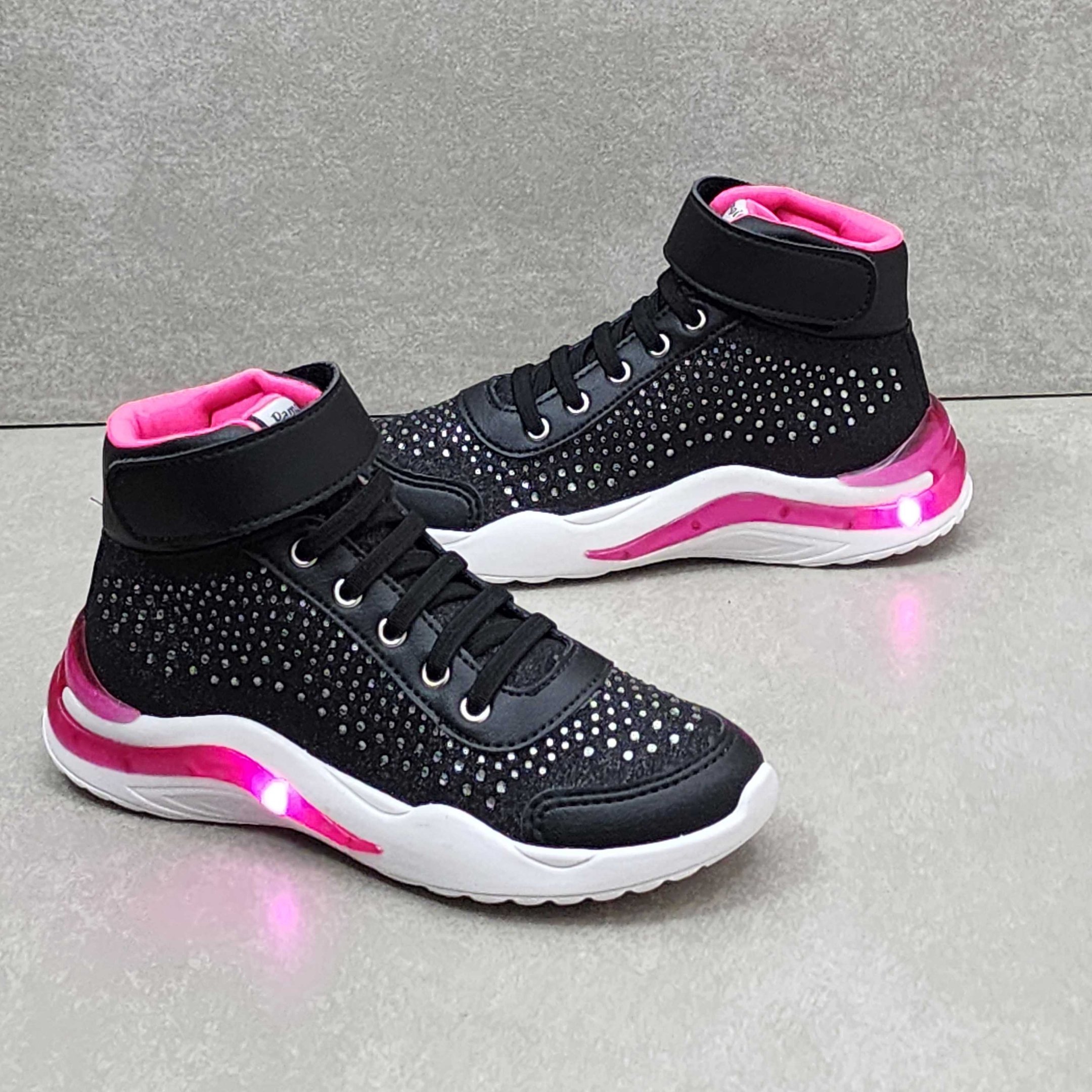 Tênis de LED Infantil Pampili SPK 35 Cano Médio Preto 3
