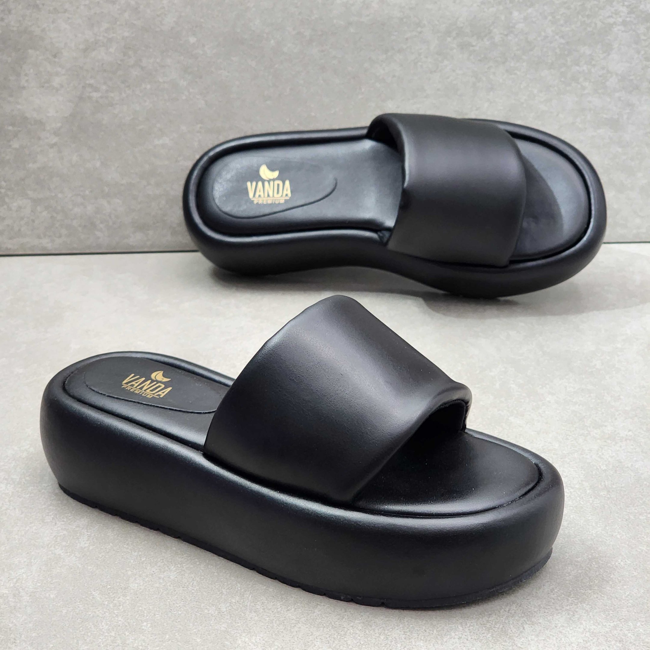 Tamanco Zabumba Flatform Comfy com Tira Gáspea Preto 2