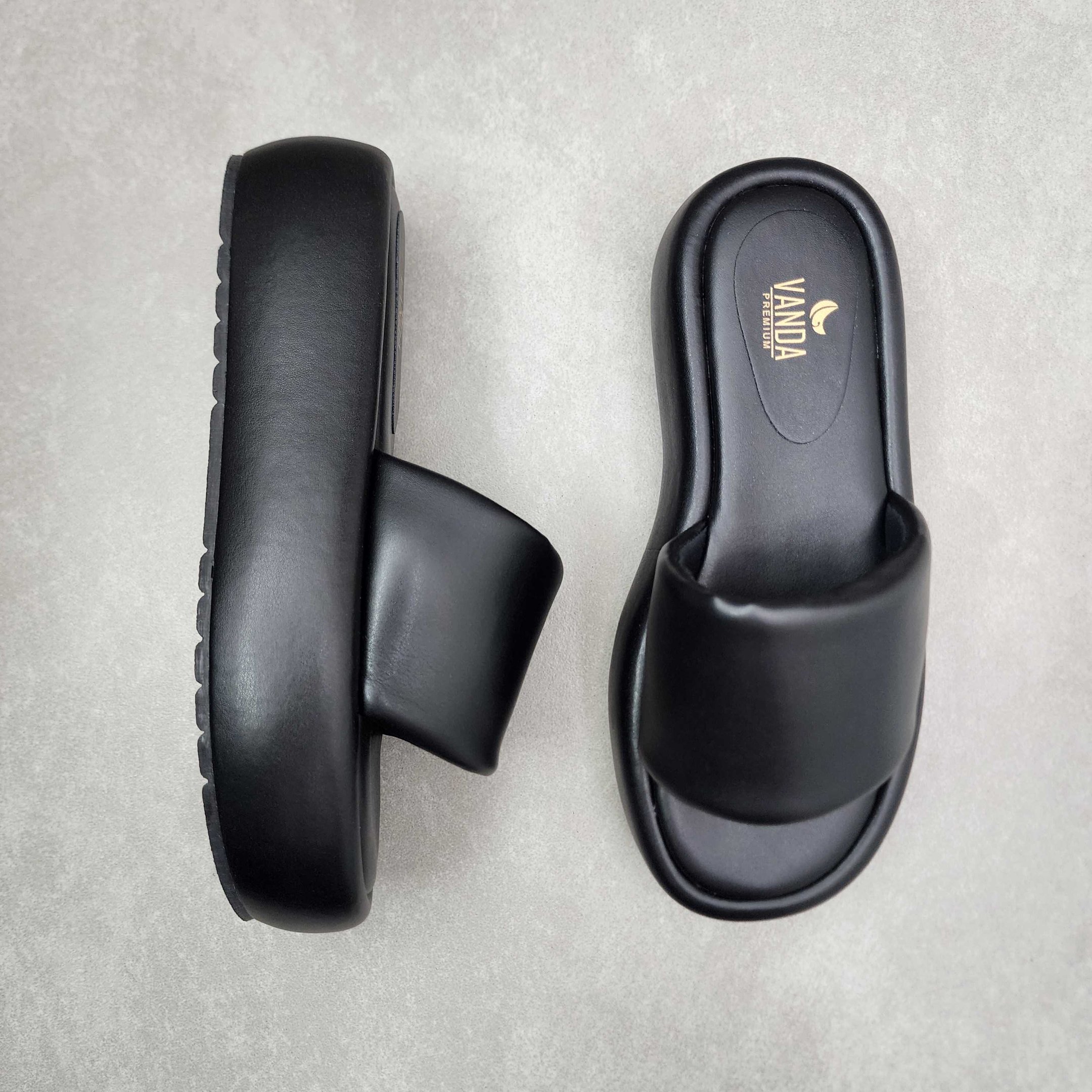 Tamanco Zabumba Flatform Comfy com Tira Gáspea Preto 3