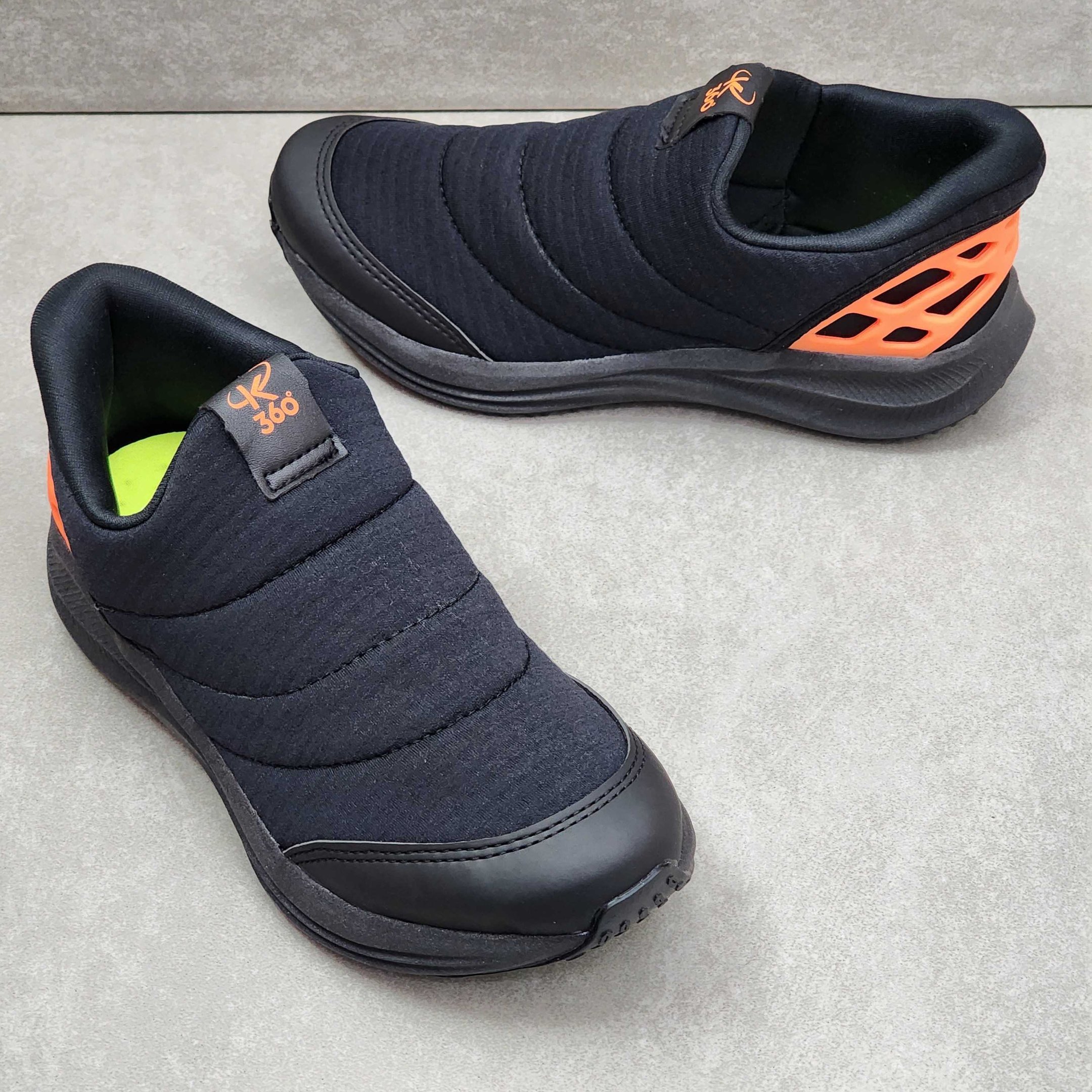 Tênis Infantil Kidy Slip On K-360 Energy Preto/Laranja 2