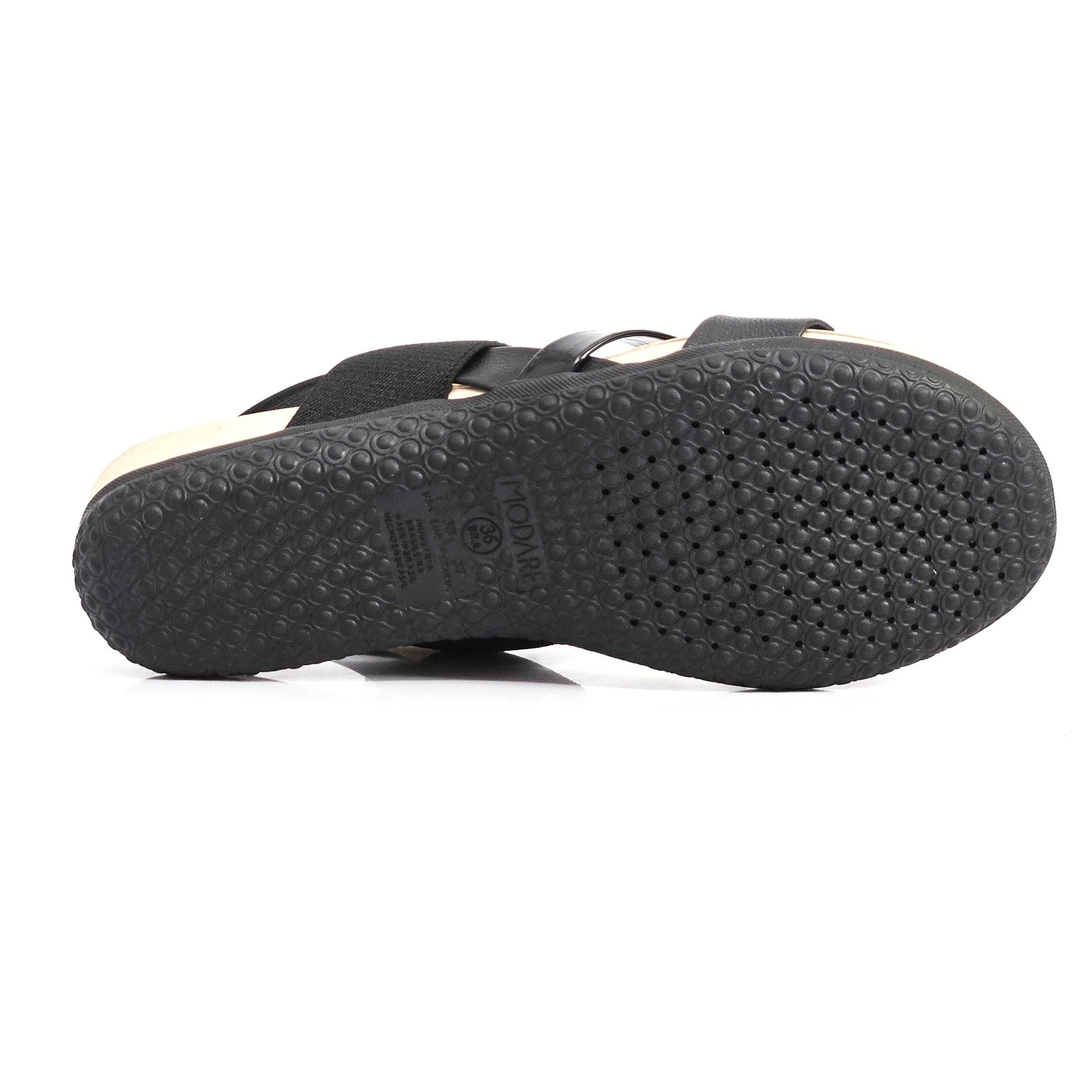 Sandália Modare Salto Baixo Com Elástico Preto 4