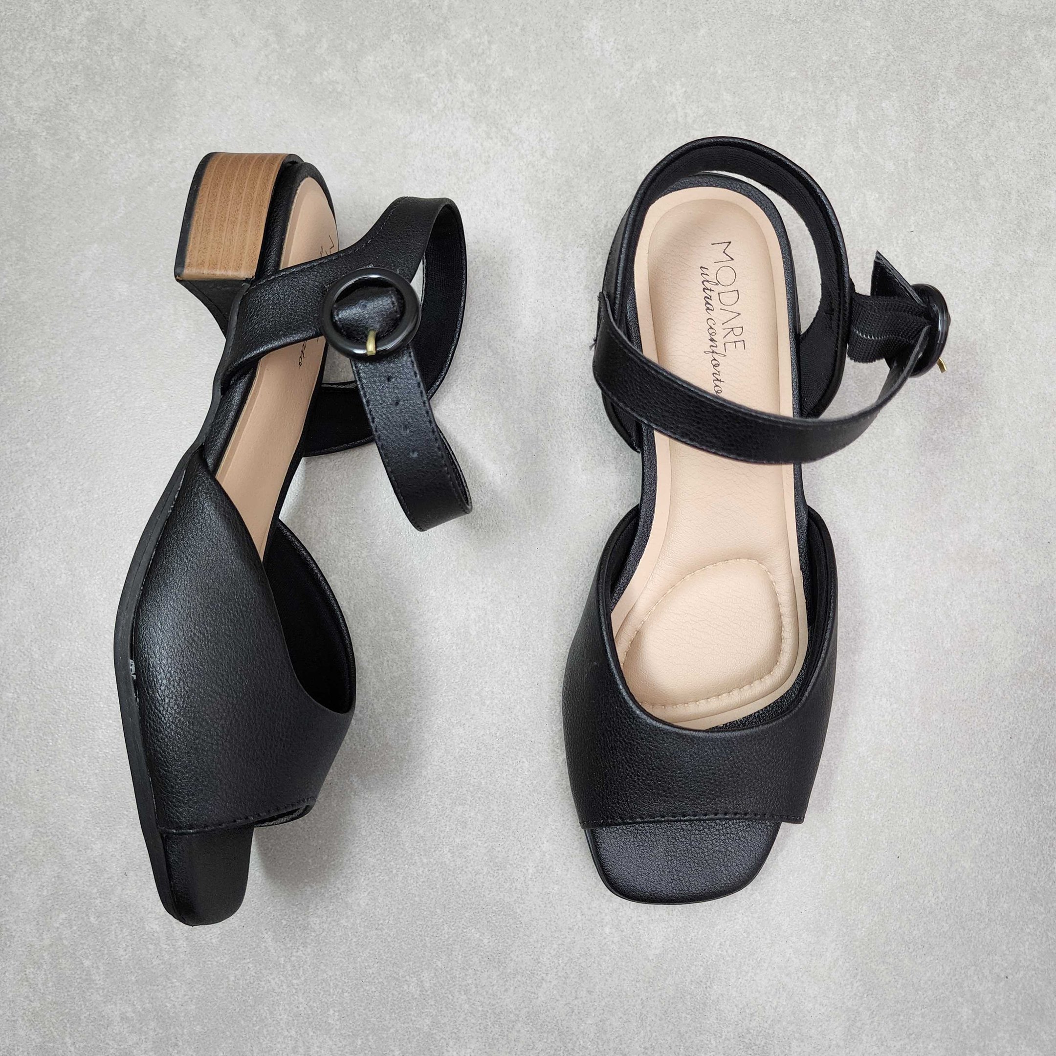 Sandália Modare Salto Baixo Preto 3