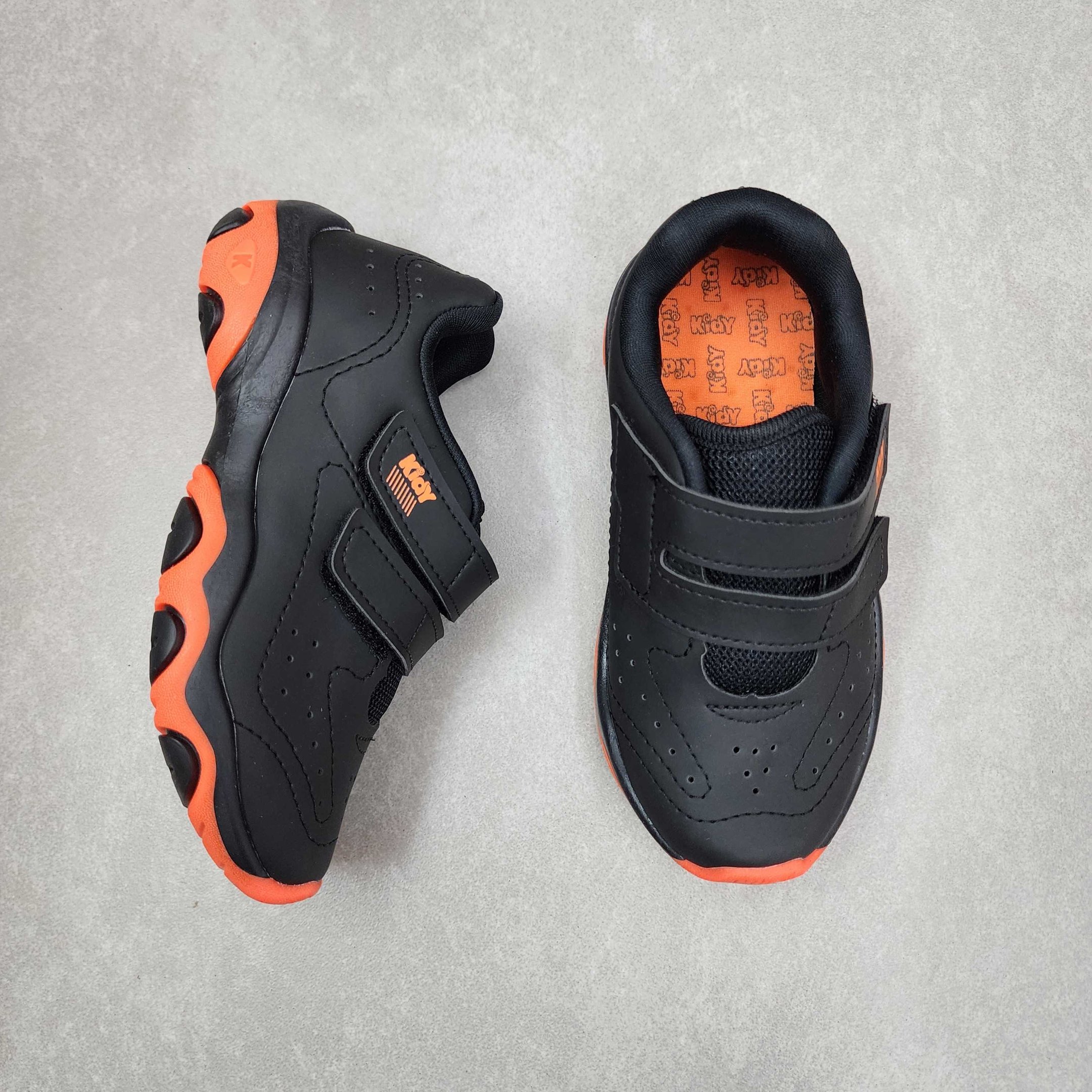 Tênis Infantil Menino Kidy Play Kids Calce Fácil Preto/Laranja 3