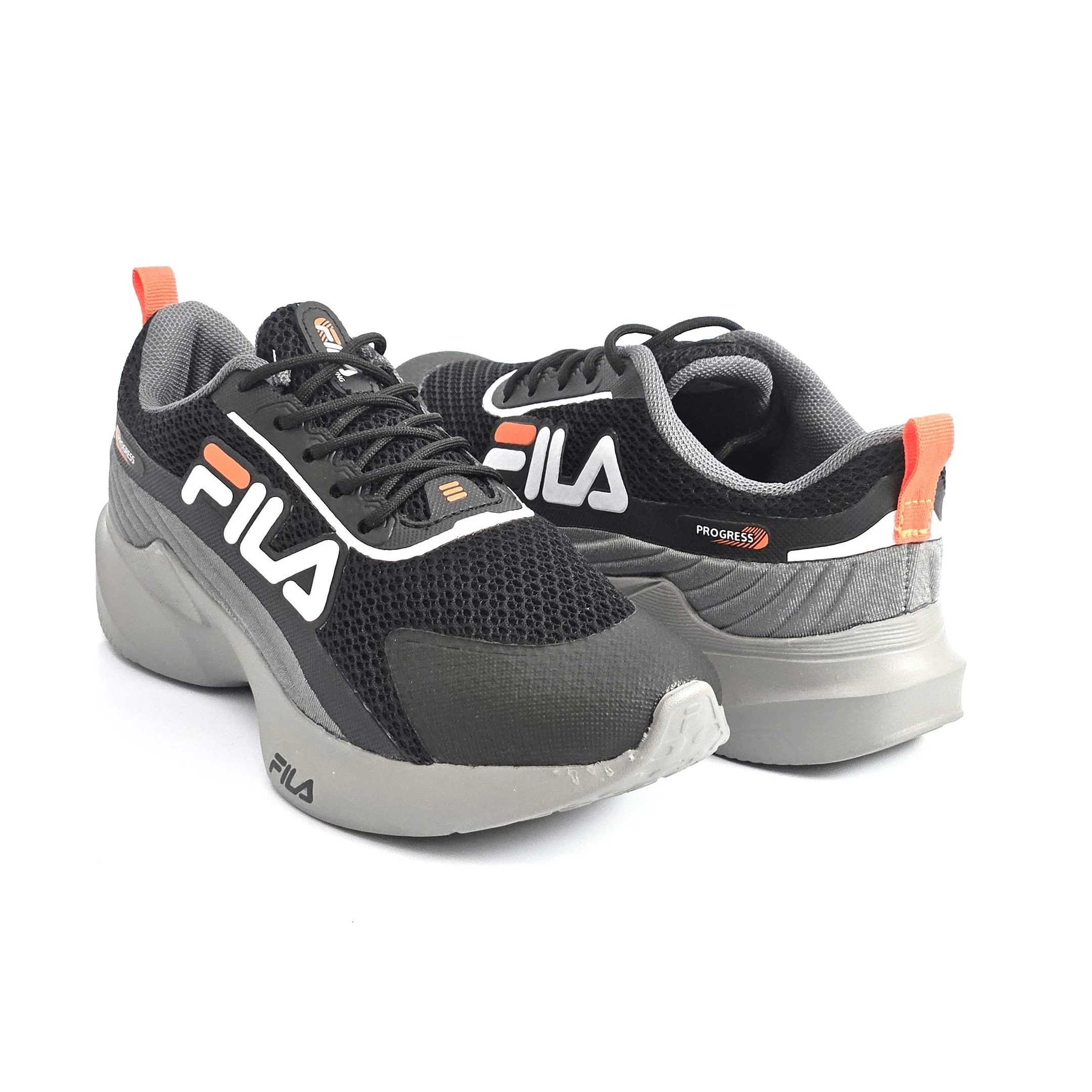 Tênis Fila Progress Infantil Menino Preto/Laranja 3