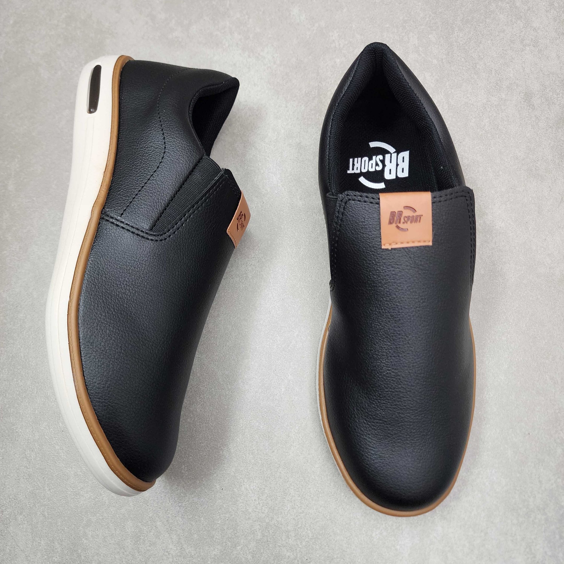 Sapatênis BR Sport Masculino Slip On Napa Preto 3