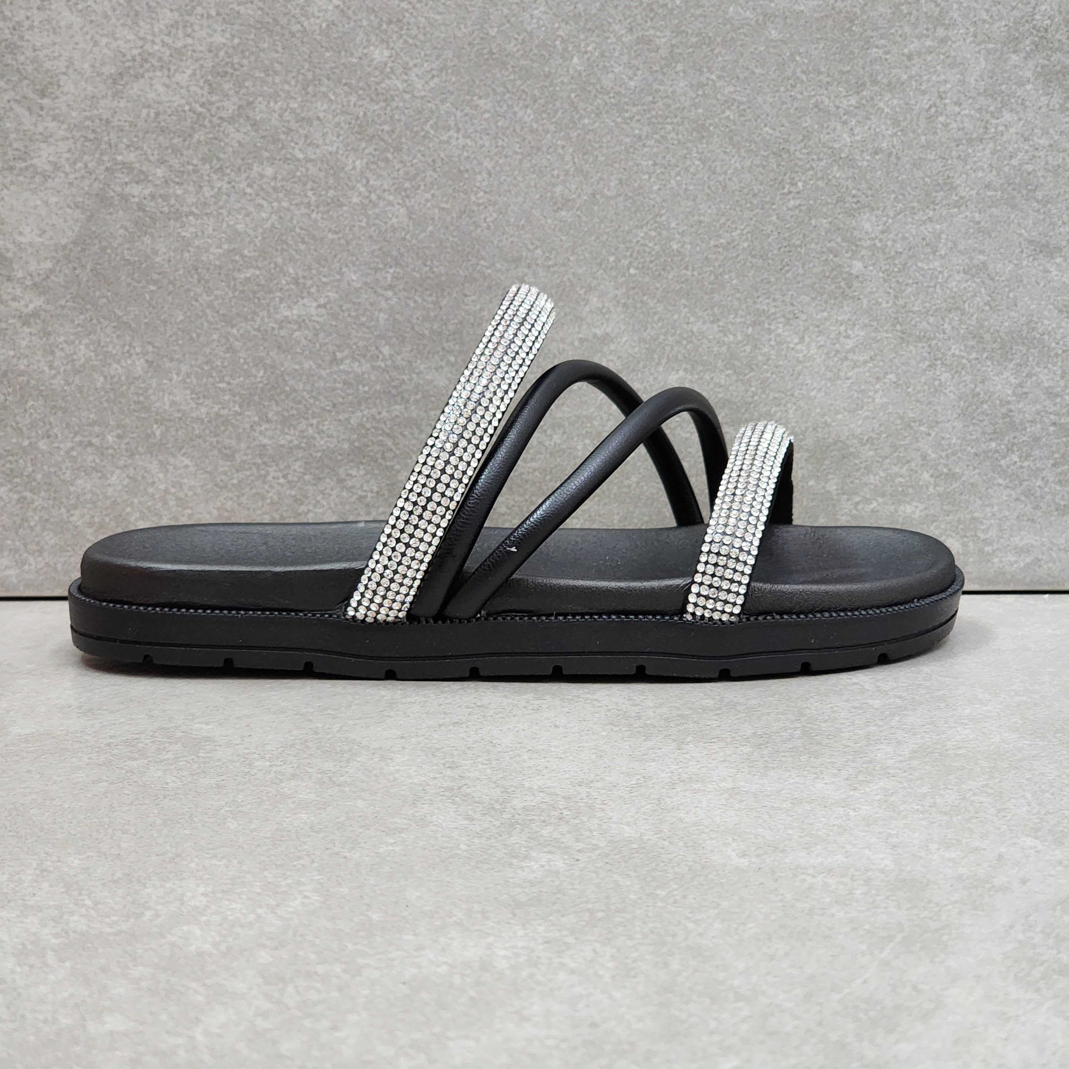 Sandália Infantil  Molekinha Tiras Strass- Rosa