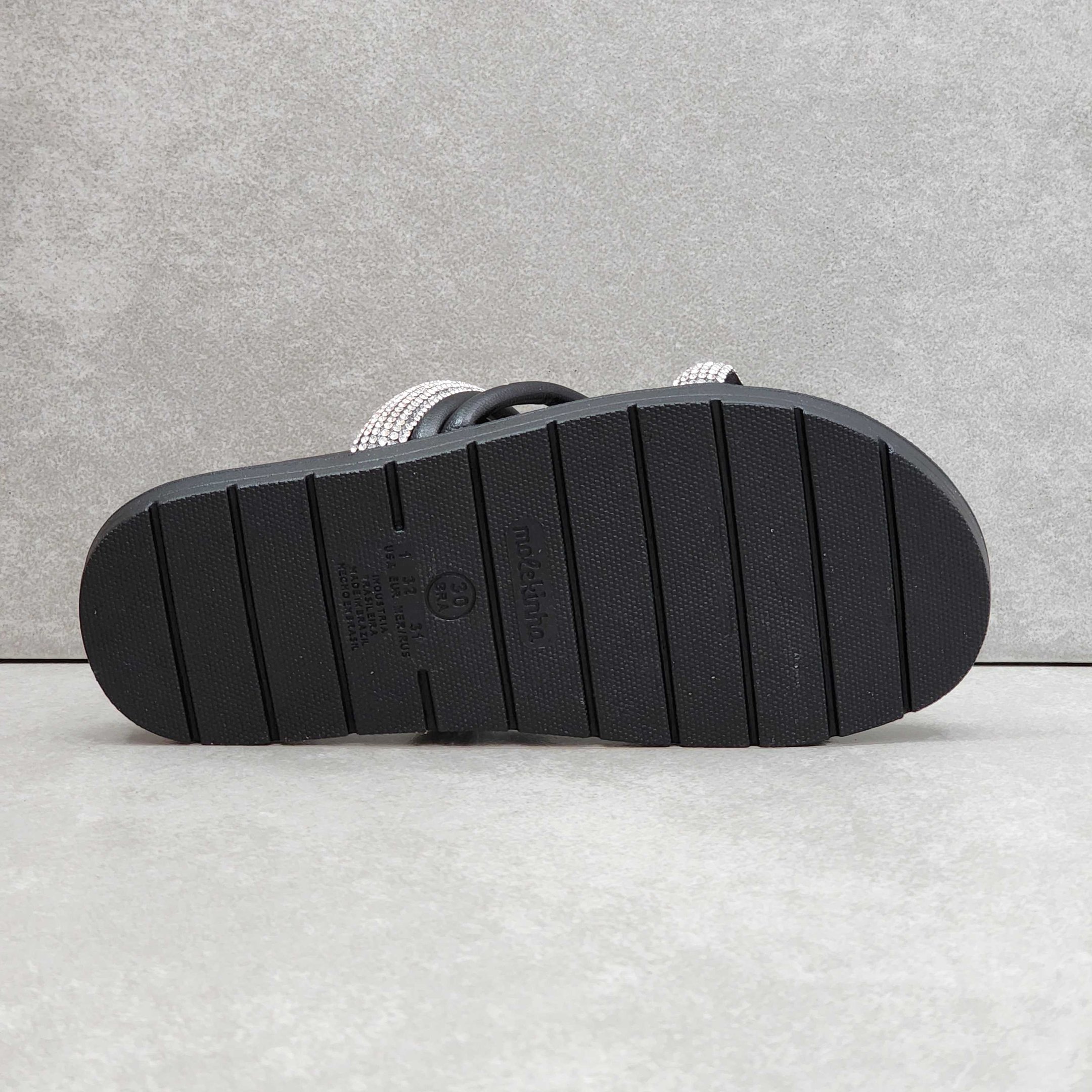 Sandália Infantil  Molekinha Tiras Strass- Rosa Preto 4