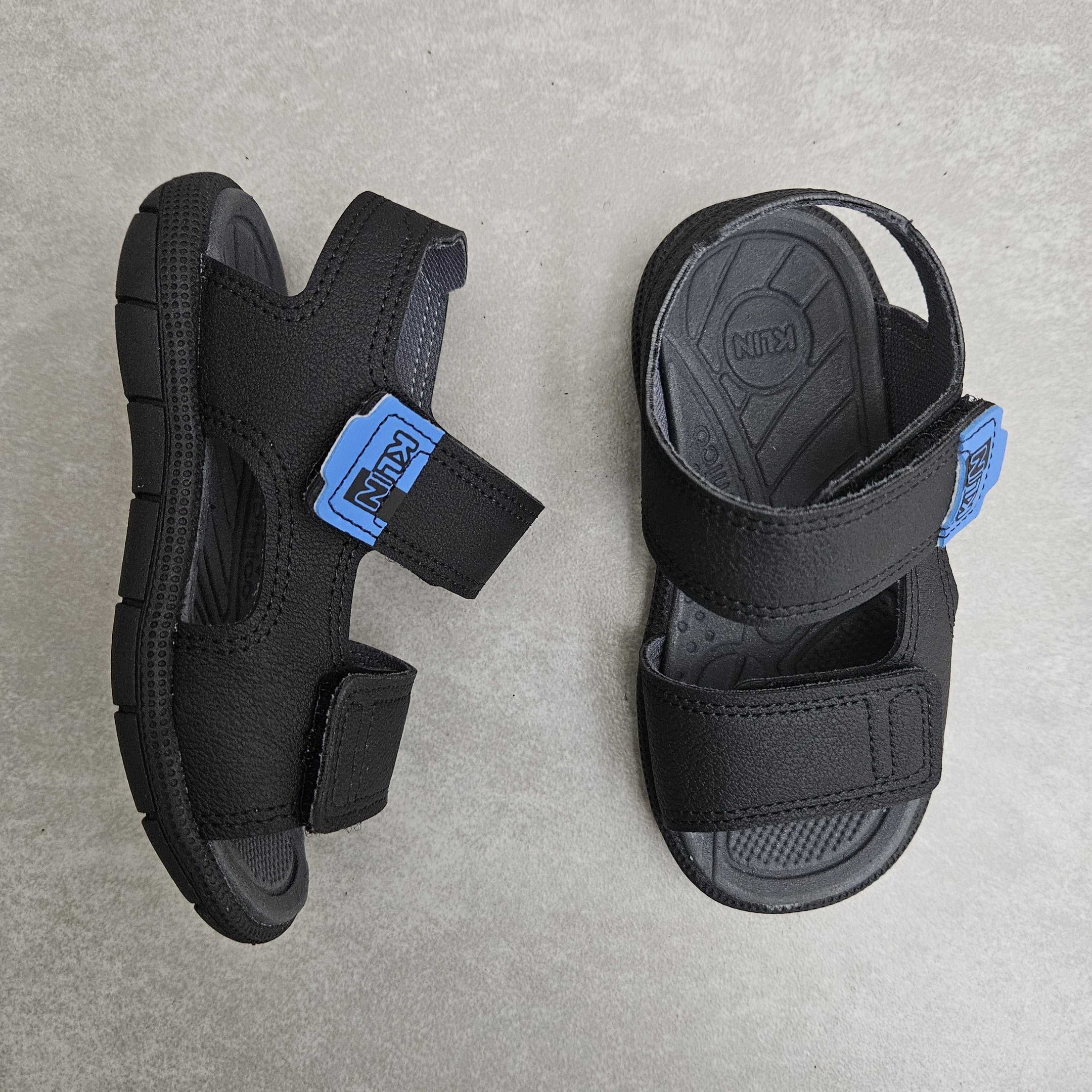 Sandália Papete Infantil Klin Casual Com Tiras Preto 2