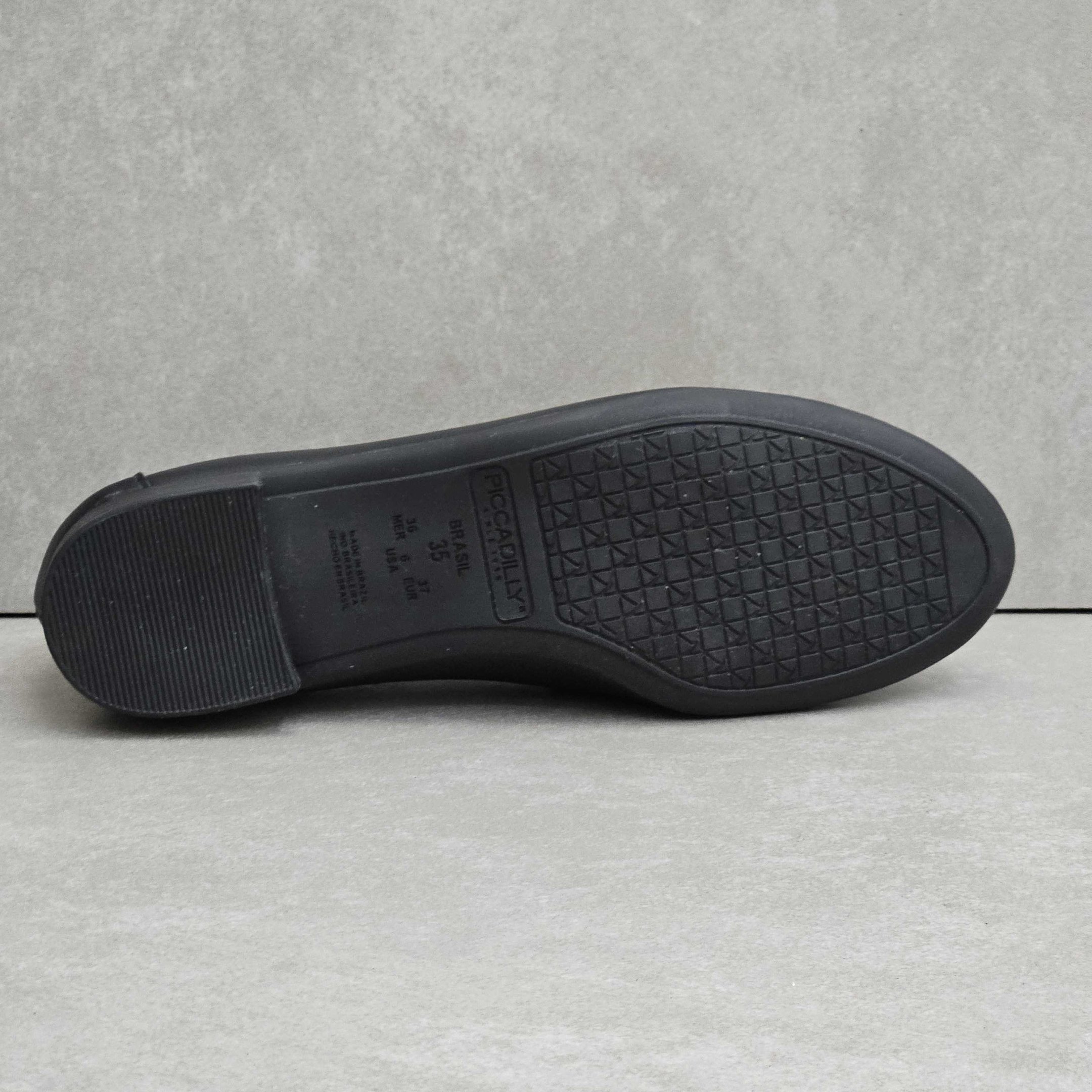 Sapato Loafer Piccadilly Com Bridão e Elástico Preto 4