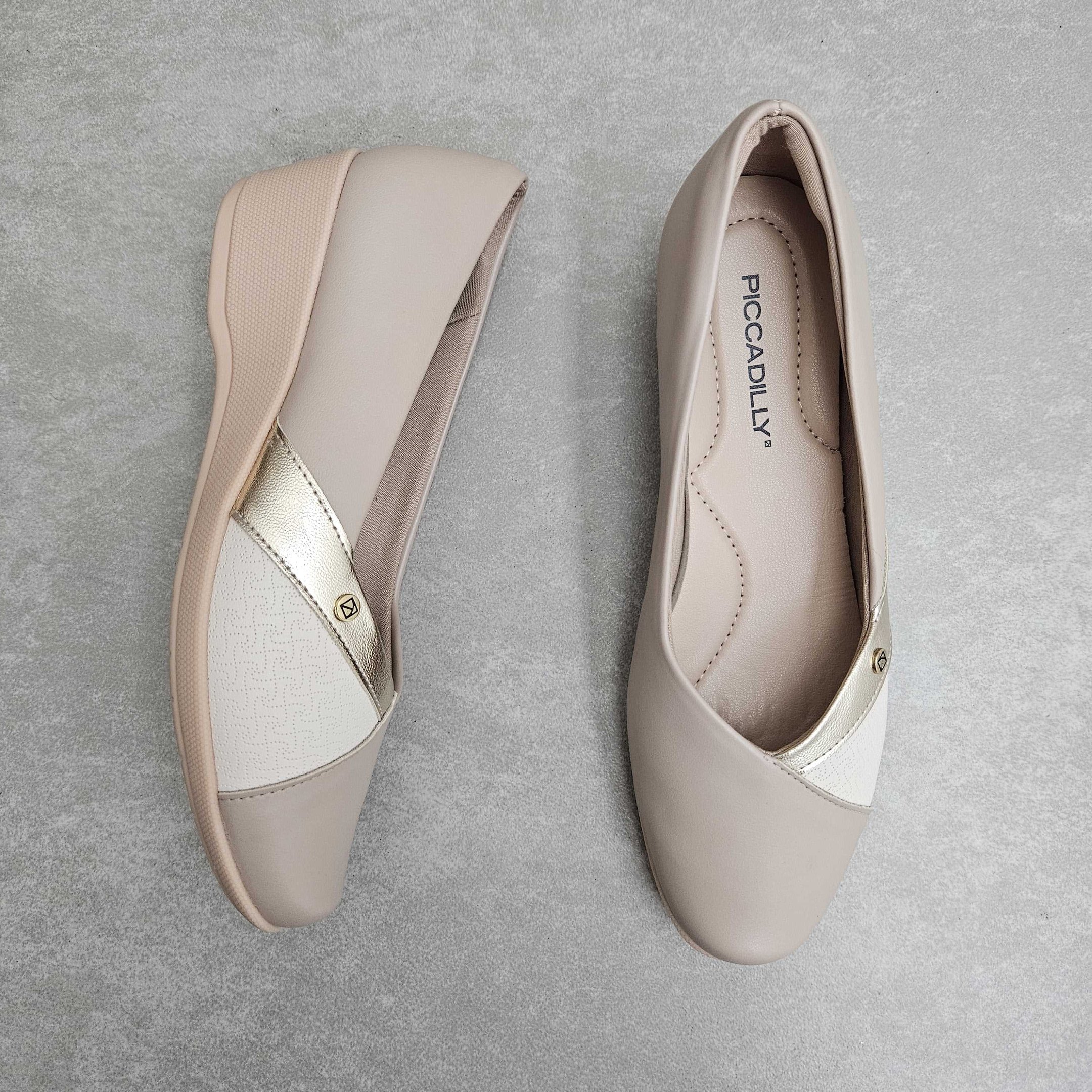 Sapato Feminino Piccadilly Joanete Anabela Bege 2