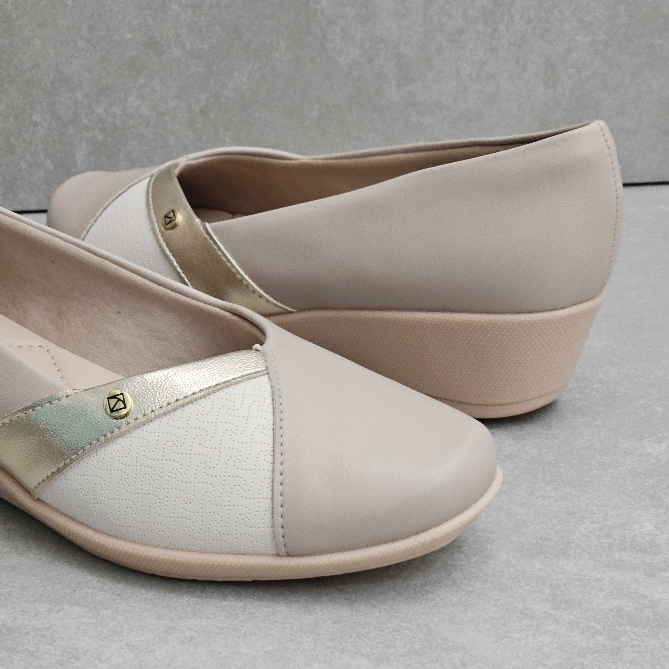 Sapato Feminino Piccadilly Joanete Anabela Bege 3