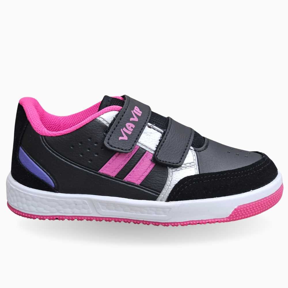 Tênis Infantil Menina Via Vip Casual Com Tiras