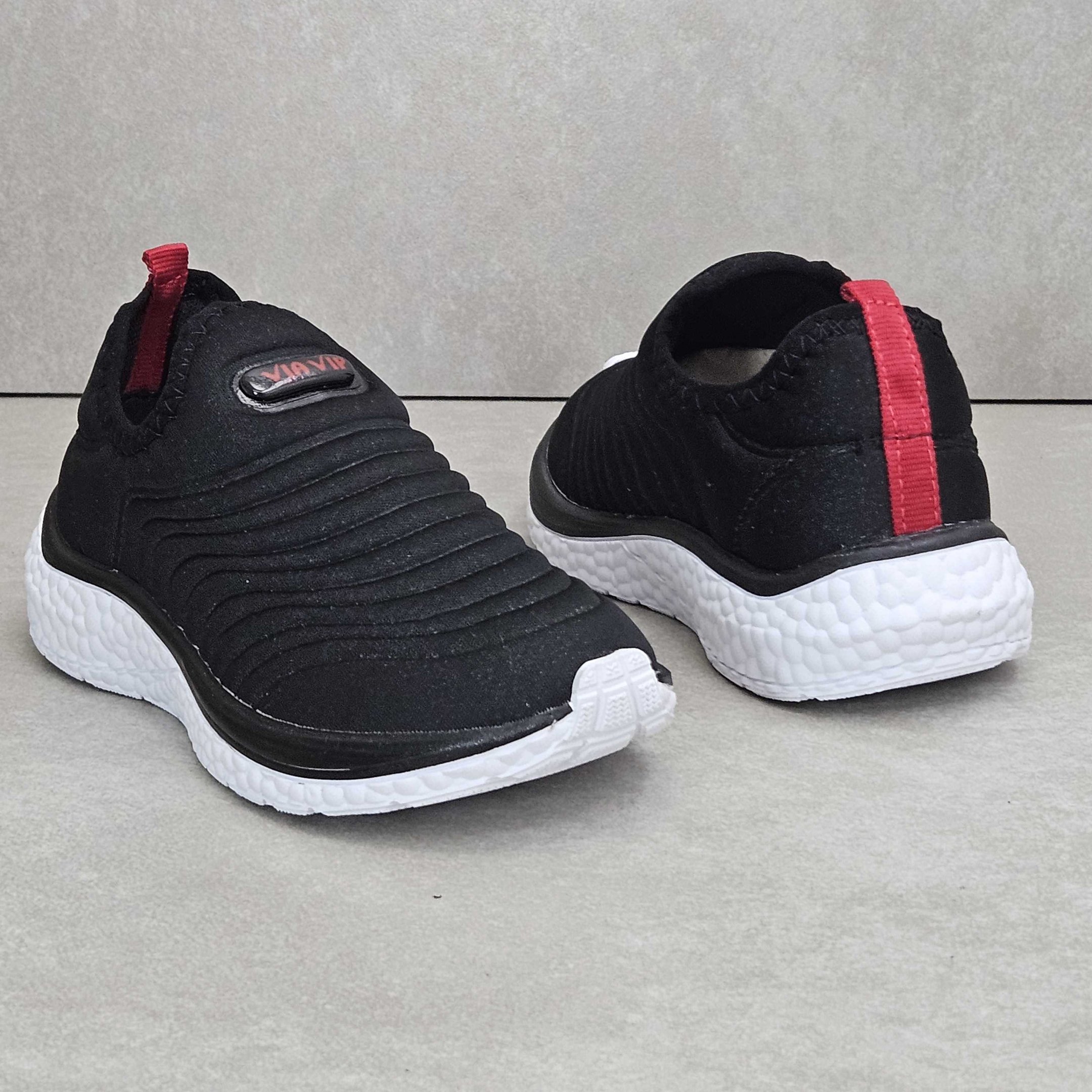 Tênis Infantil Menino Via Vip Slip On Preto/Vermelho 3
