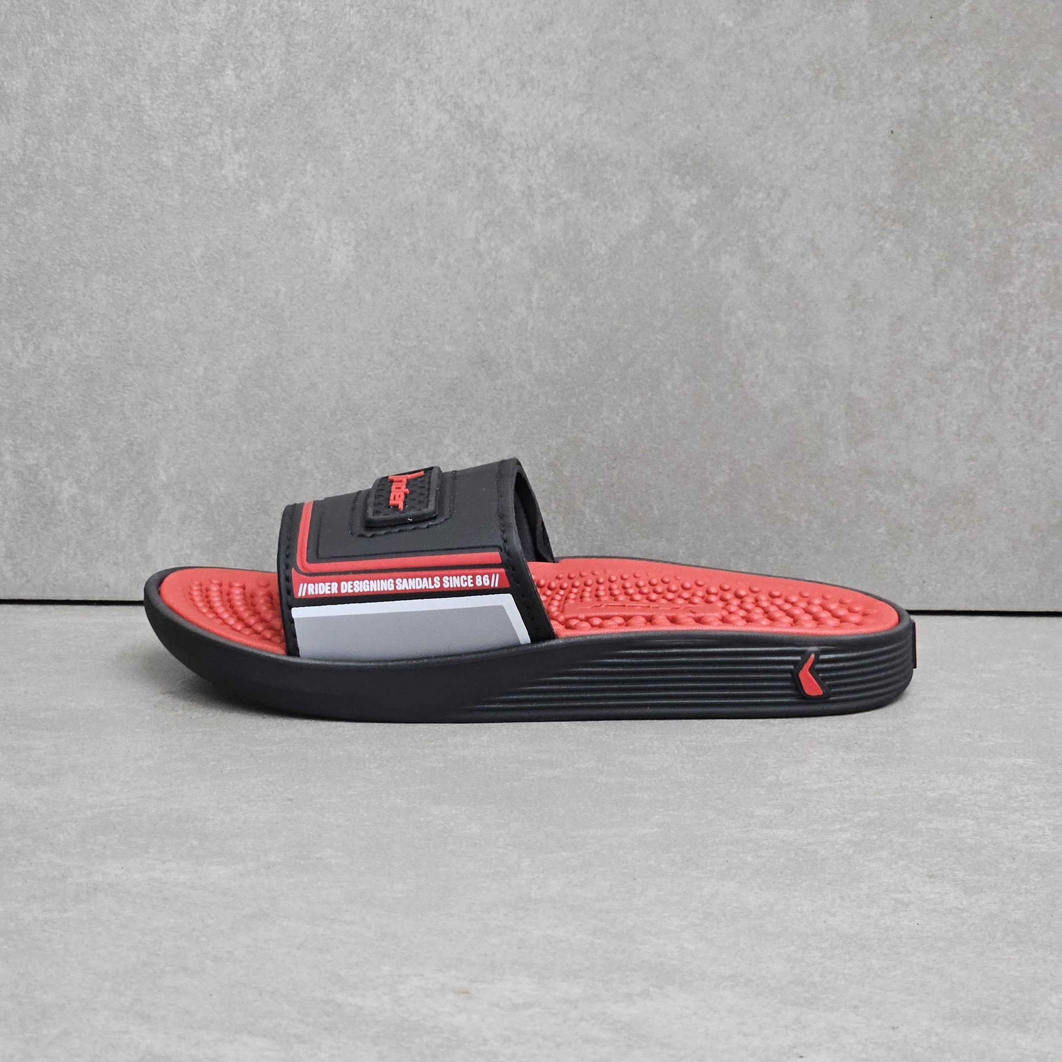 Chinelo Infantil Rider Slide Pump Gáspea Slide Preto/Vermelho 2